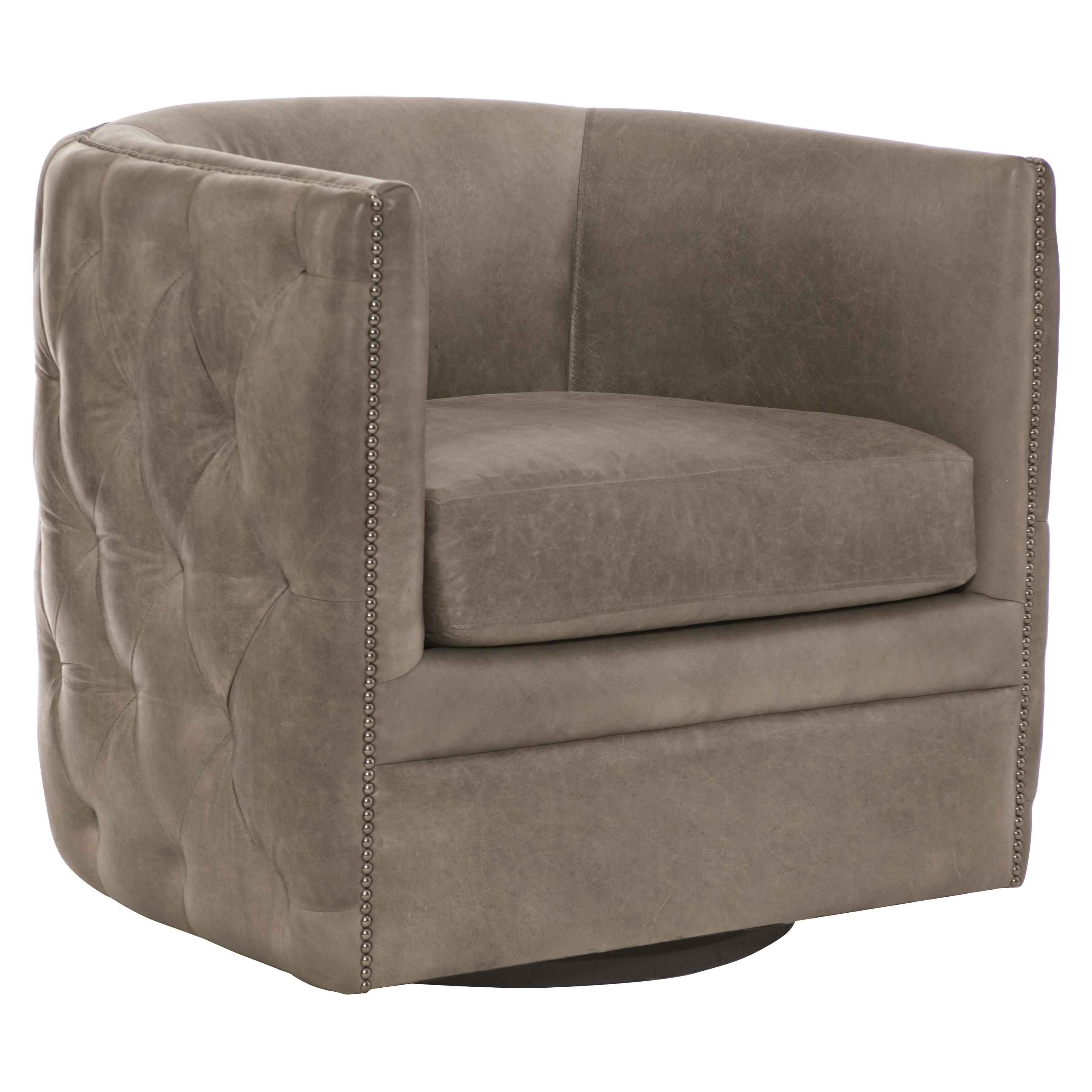 Bernhardt Furniture Palazzo Leather Swivel Chair