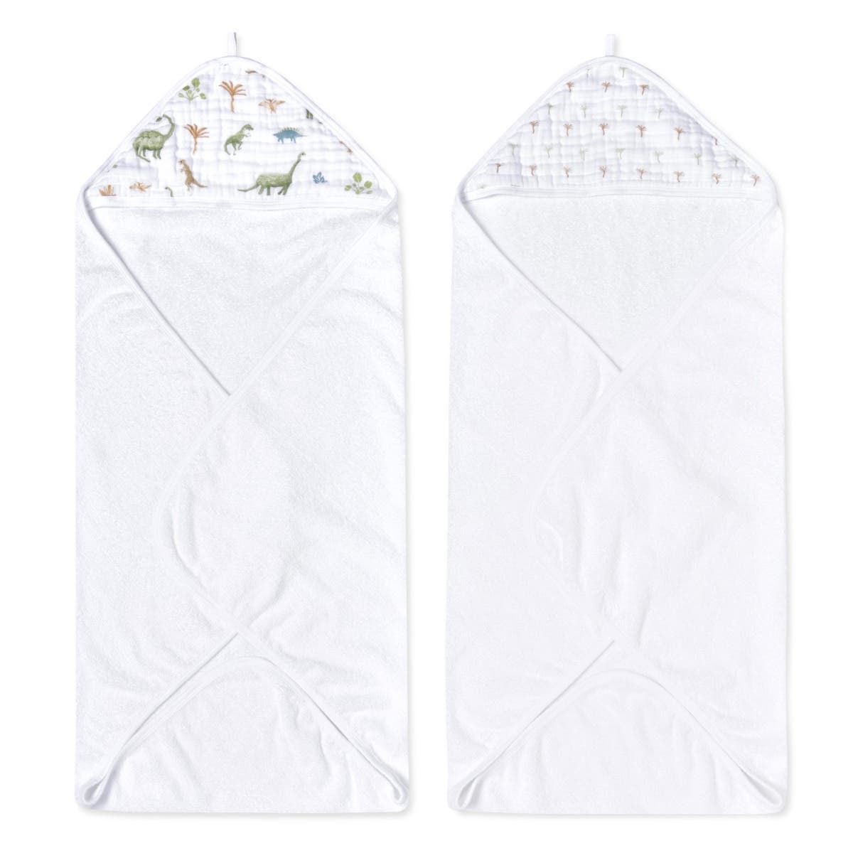 Essentials Cotton Muslin Hooded Towels 2 Pack