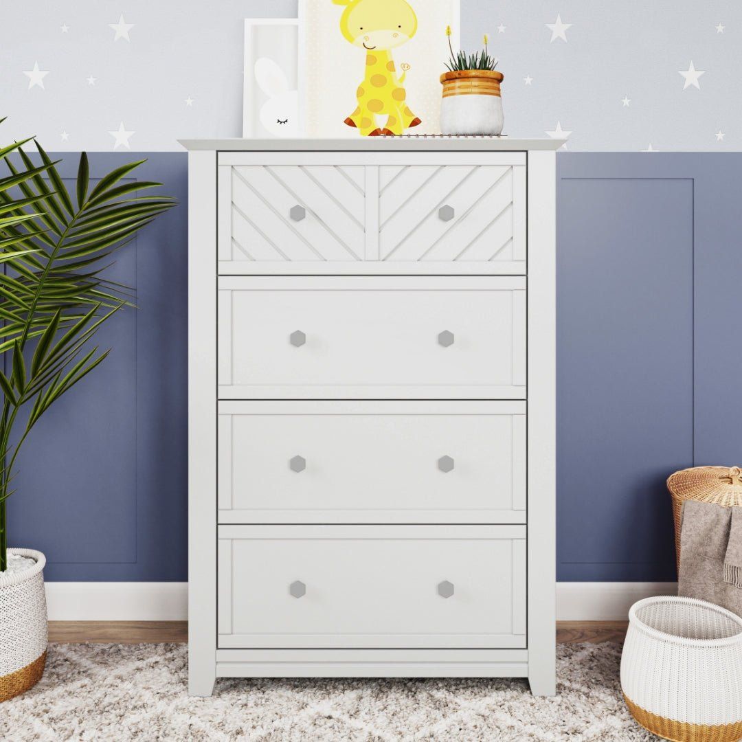 Atwood 4-Drawer Chest, Matte White