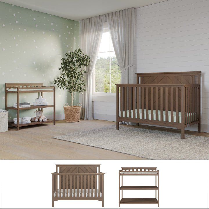 Hampton Flat Top 2-piece Nursery Set