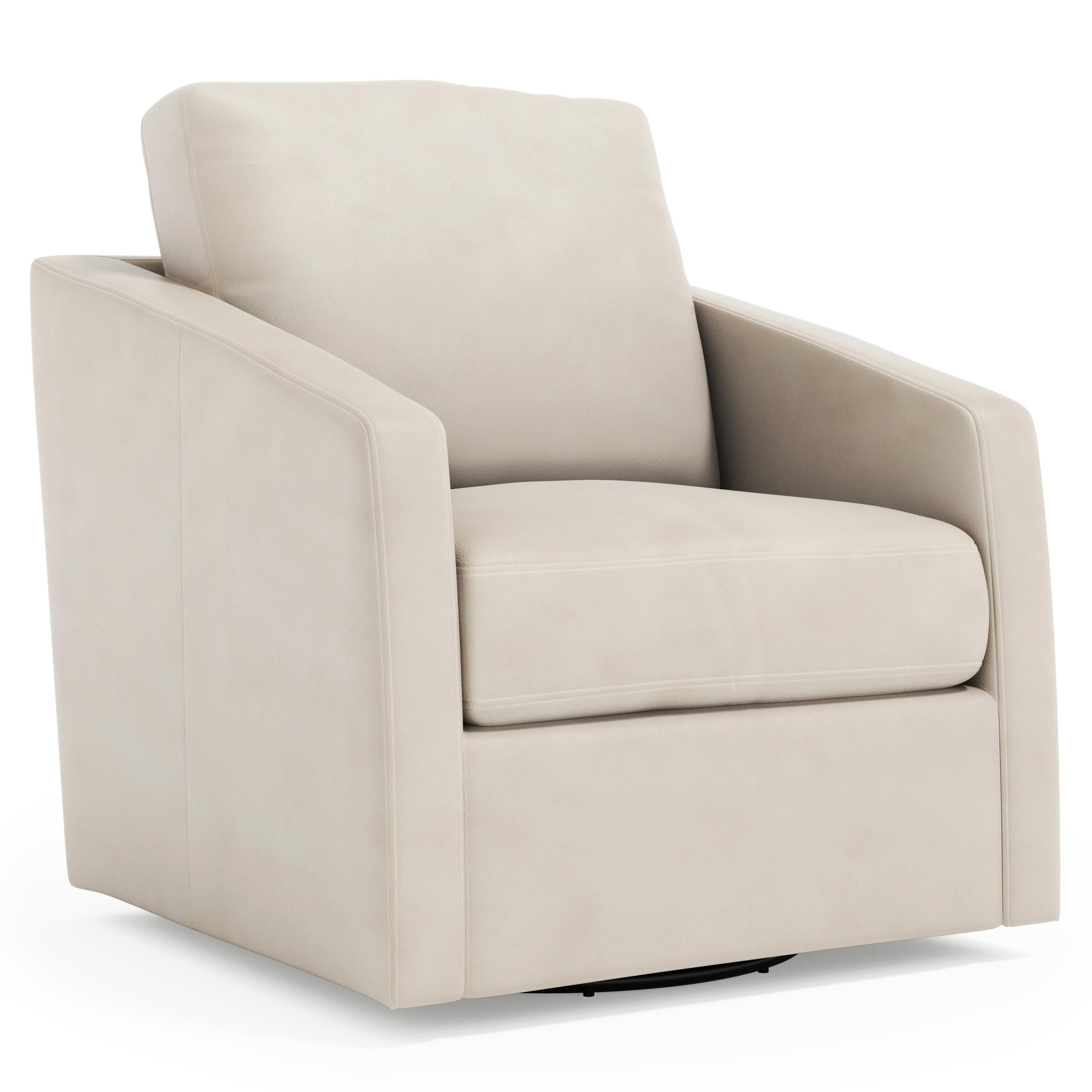 Bernhardt Landry Leather Swivel Chair