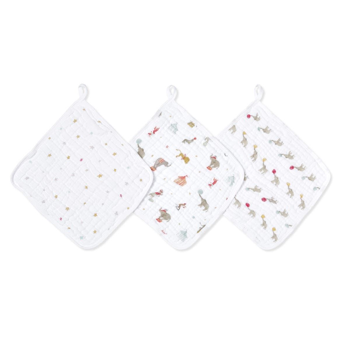 Essential Cotton Muslin Washcloths 3 Pack