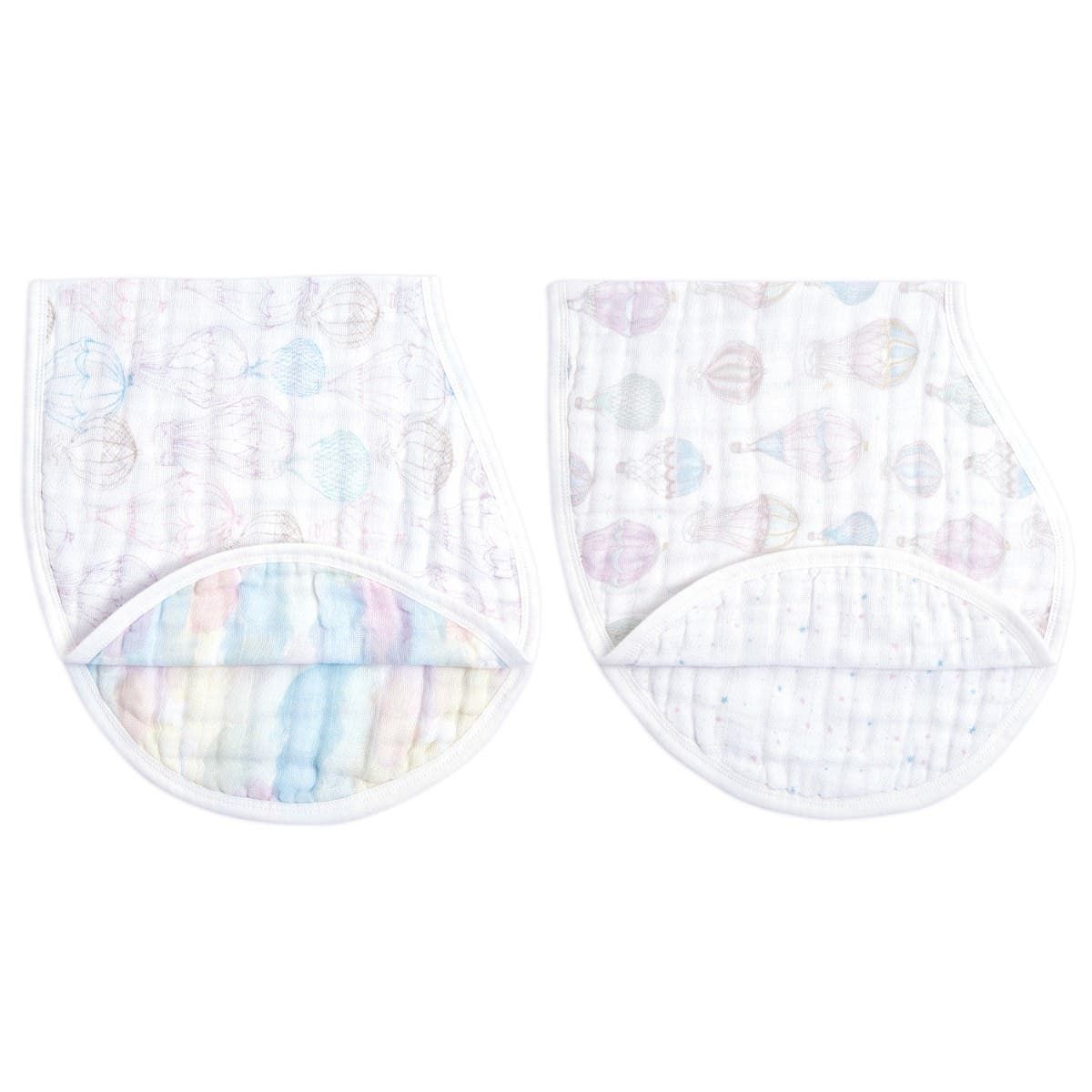 Organic Cotton Muslin Burpy Bibs 2 Pack