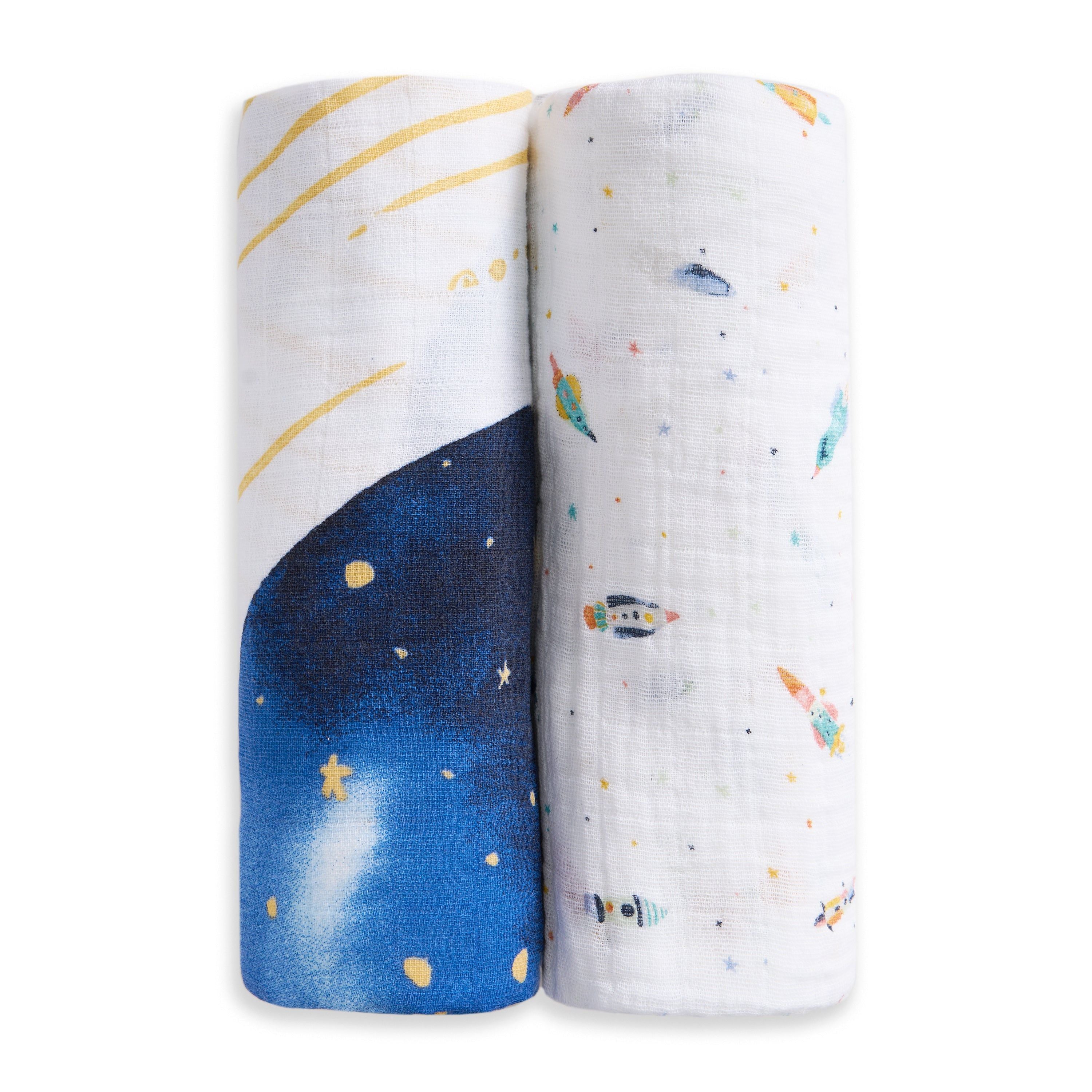 Organic Cotton Muslin Swaddle Blanket 2 Pack