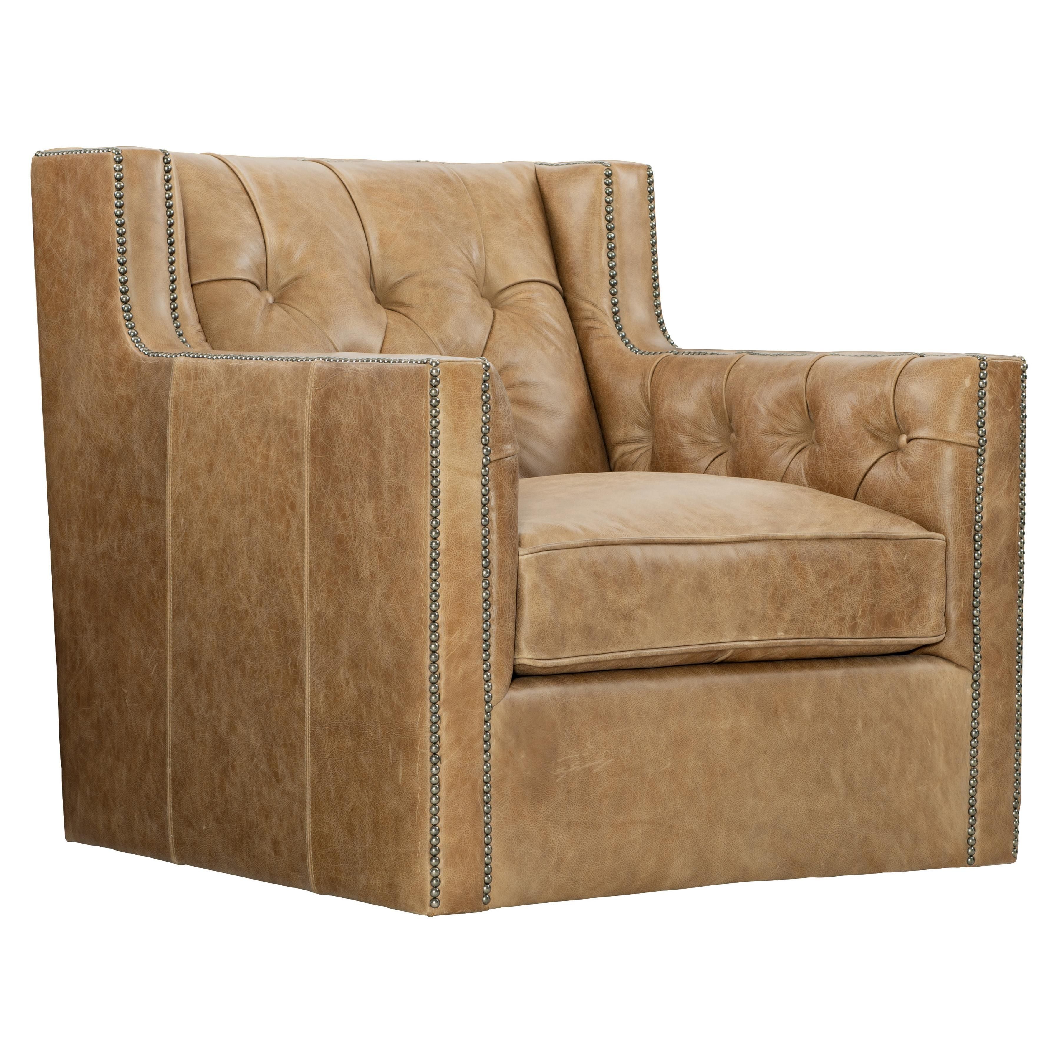 Bernhardt Furniture Candace Leather Swivel Chair