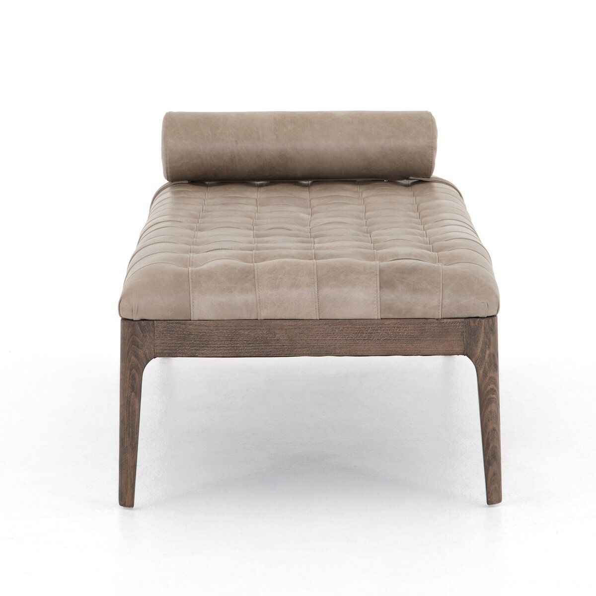 Joanna Chaise Sofa in Taupe Top-Grain Leather