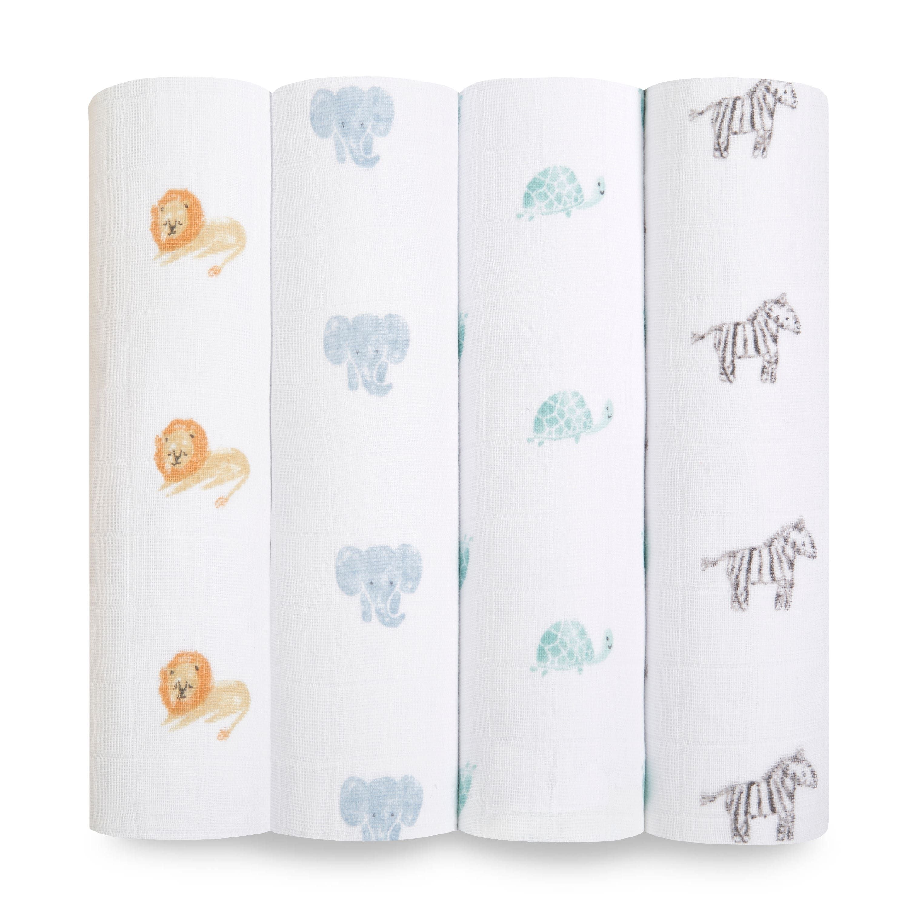 Organic Cotton Muslin Swaddle Blanket 4 Pack