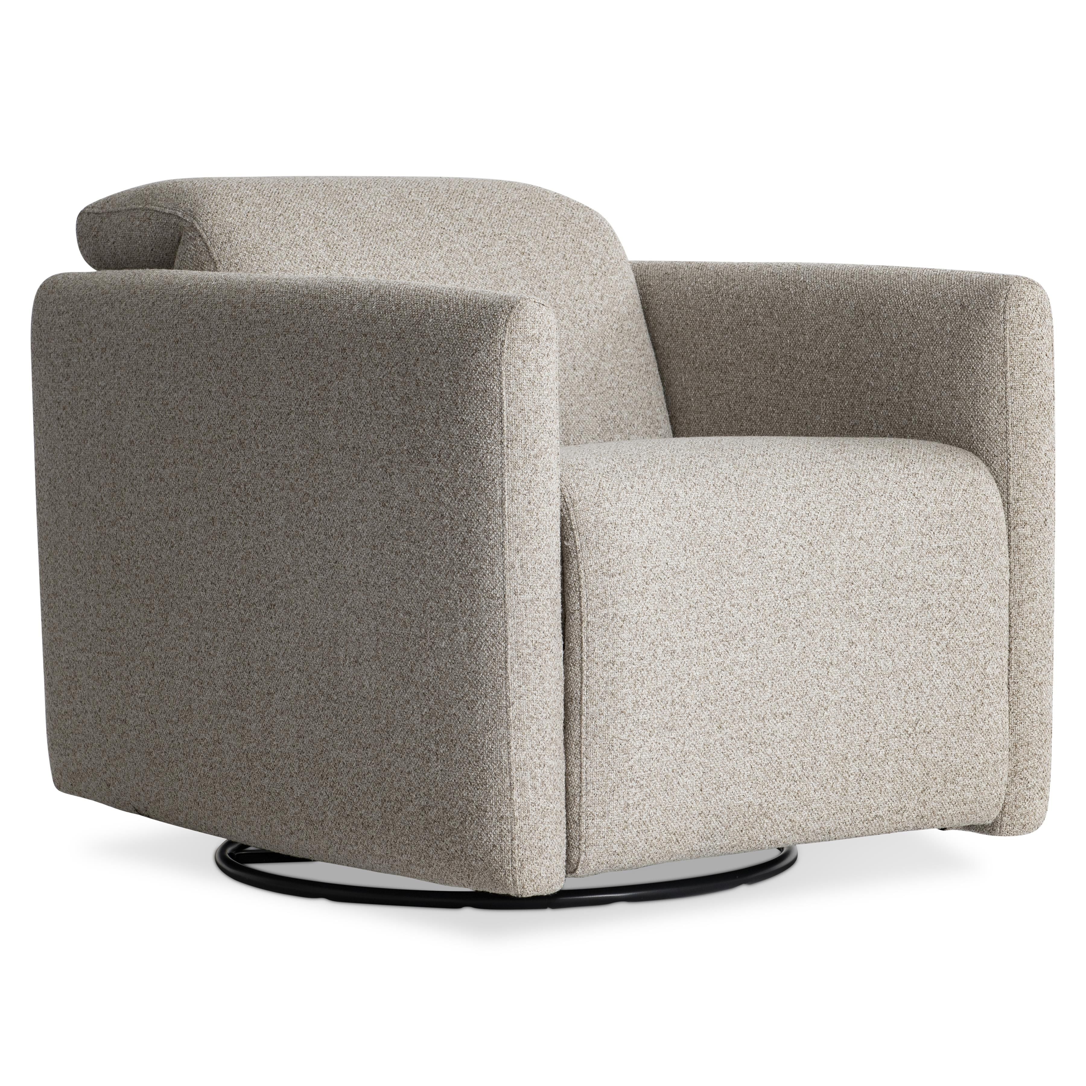 Bernhardt Furniture – Livvy Fabric Power Motion Swivel Chair
