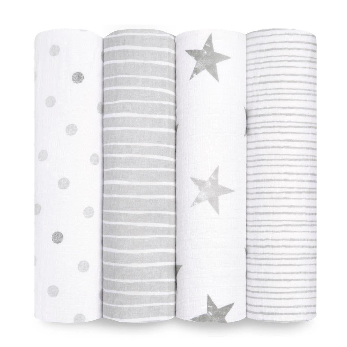 Essentials Cotton Muslin Swaddle Blanket 4 Pack