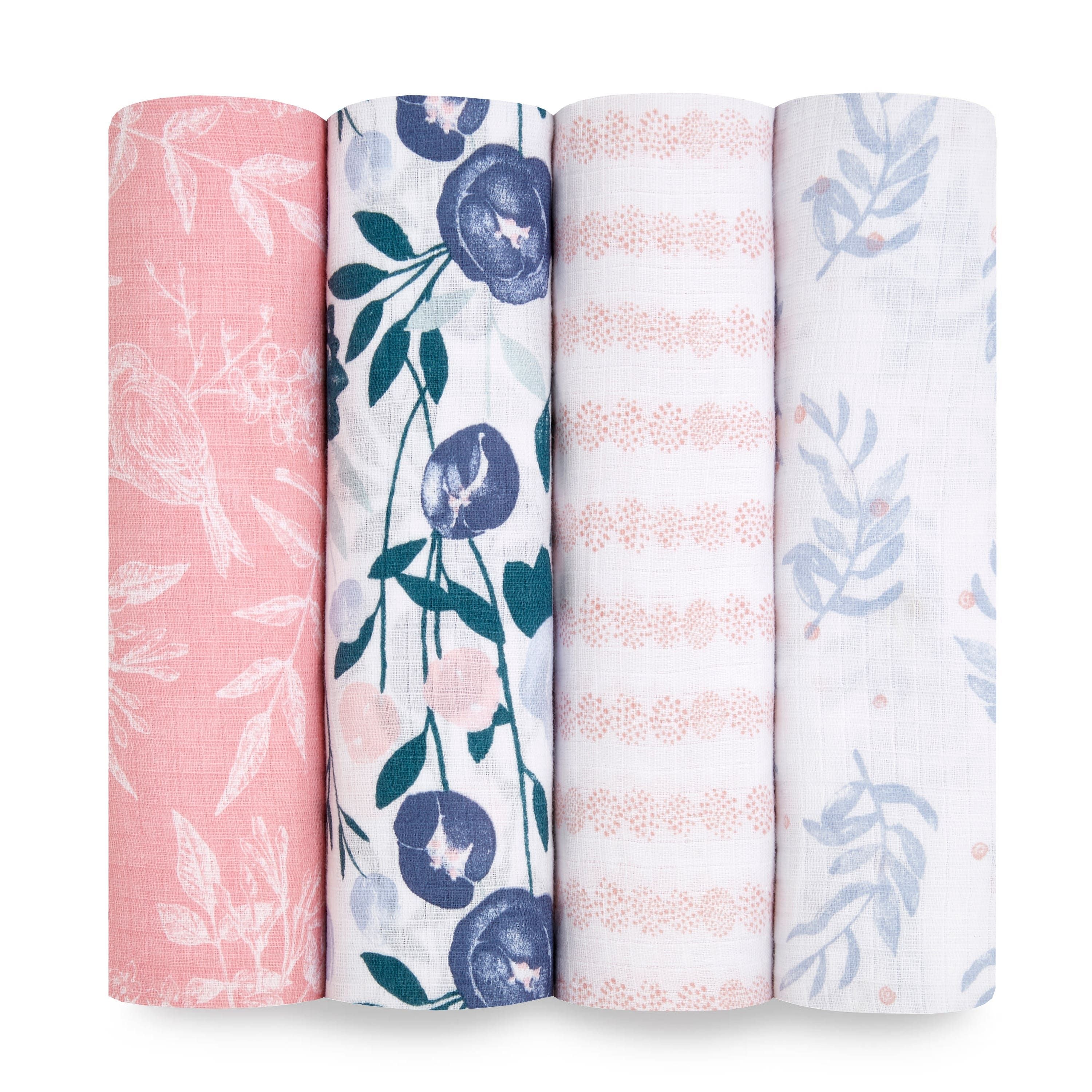 Essentials Cotton Muslin Swaddle Blanket 4 Pack