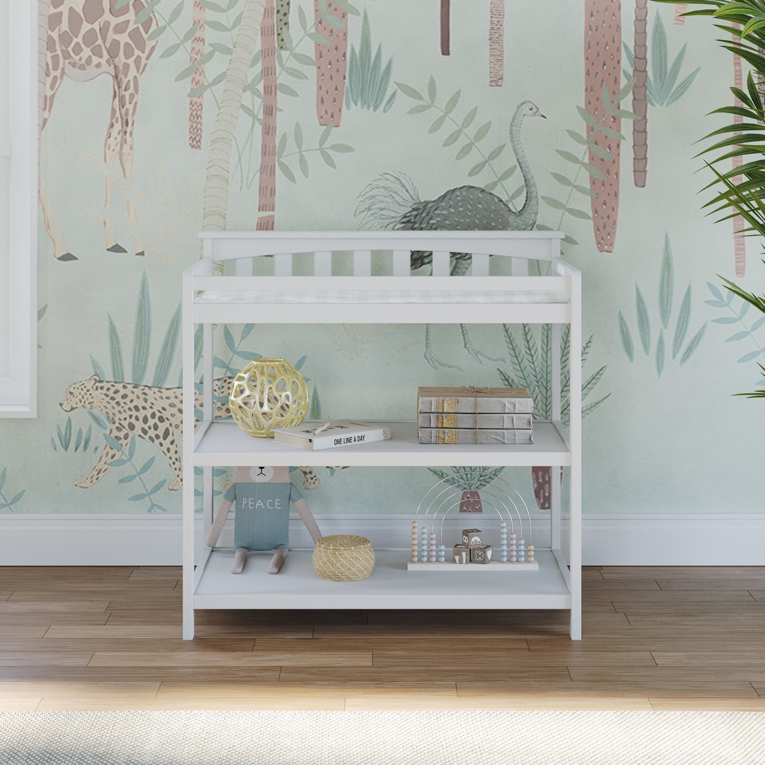 Flat Top Baby Changing Table, Matte White