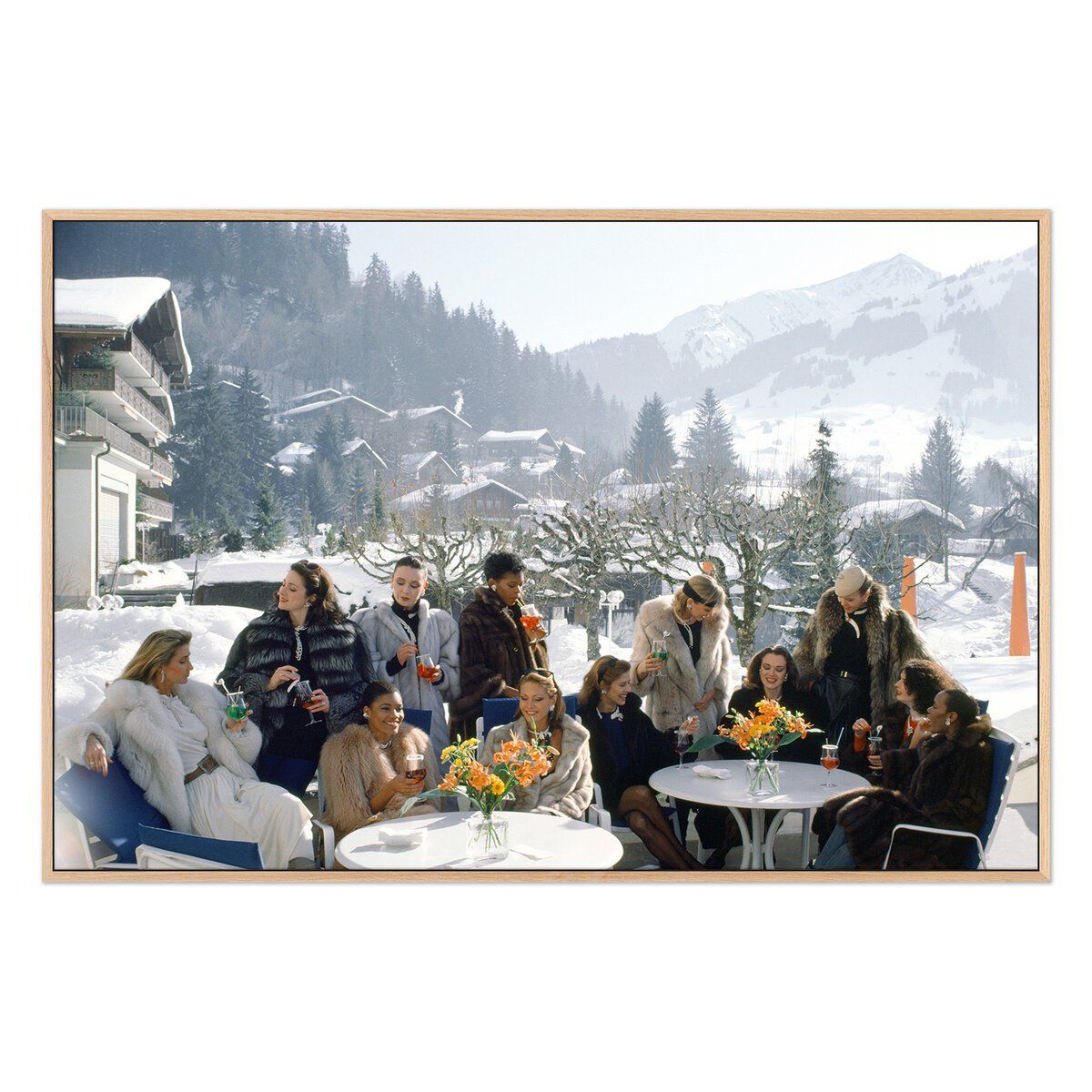 Drinks At Gstaad By Slim Aarons