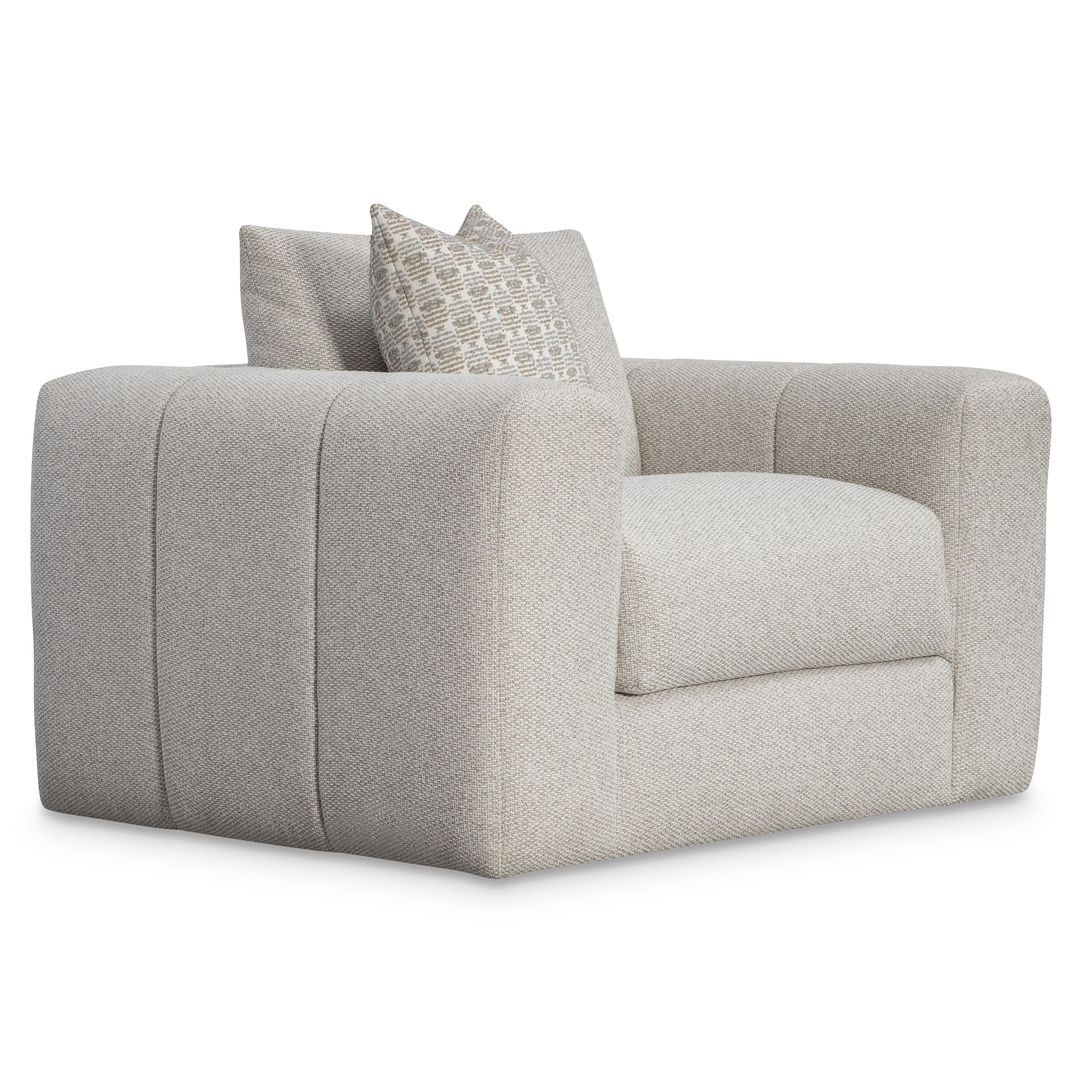 Bernhardt Vista Fabric Swivel Chair