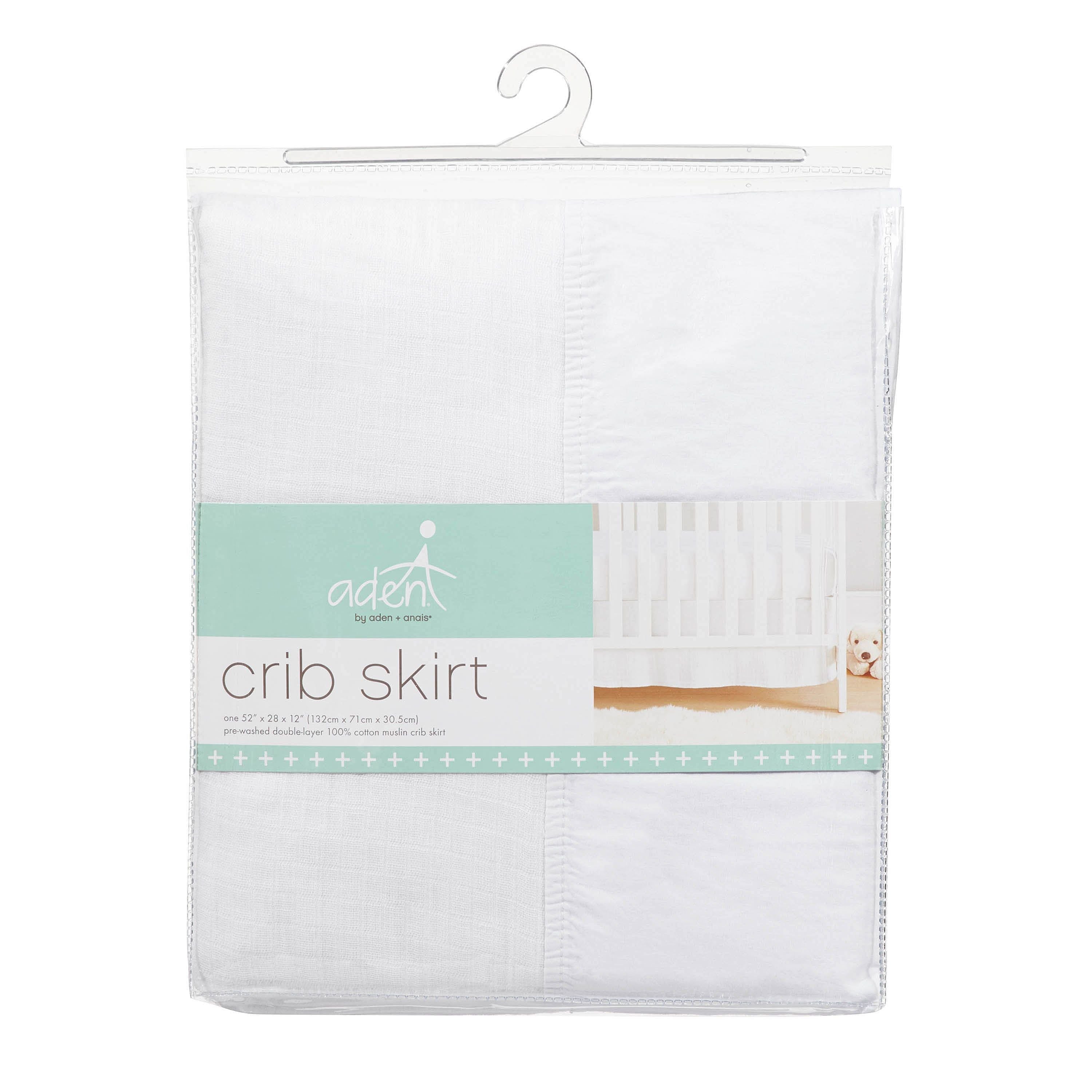 Essentials Cotton Muslin Crib Skirt Solid