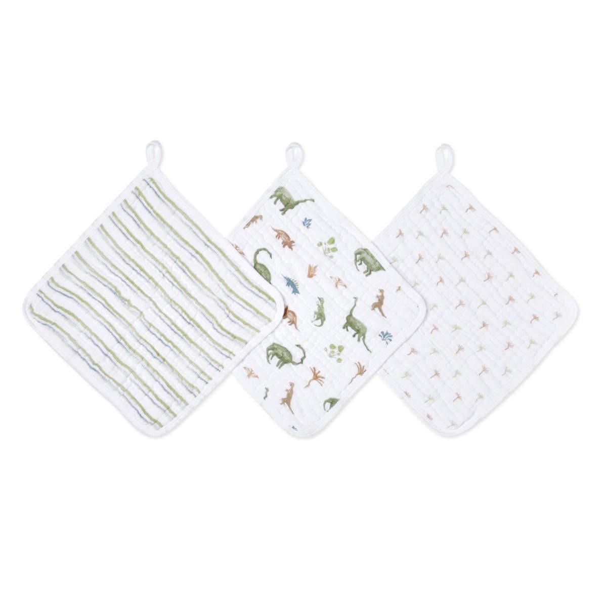 Essential Cotton Muslin Washcloths 3 Pack