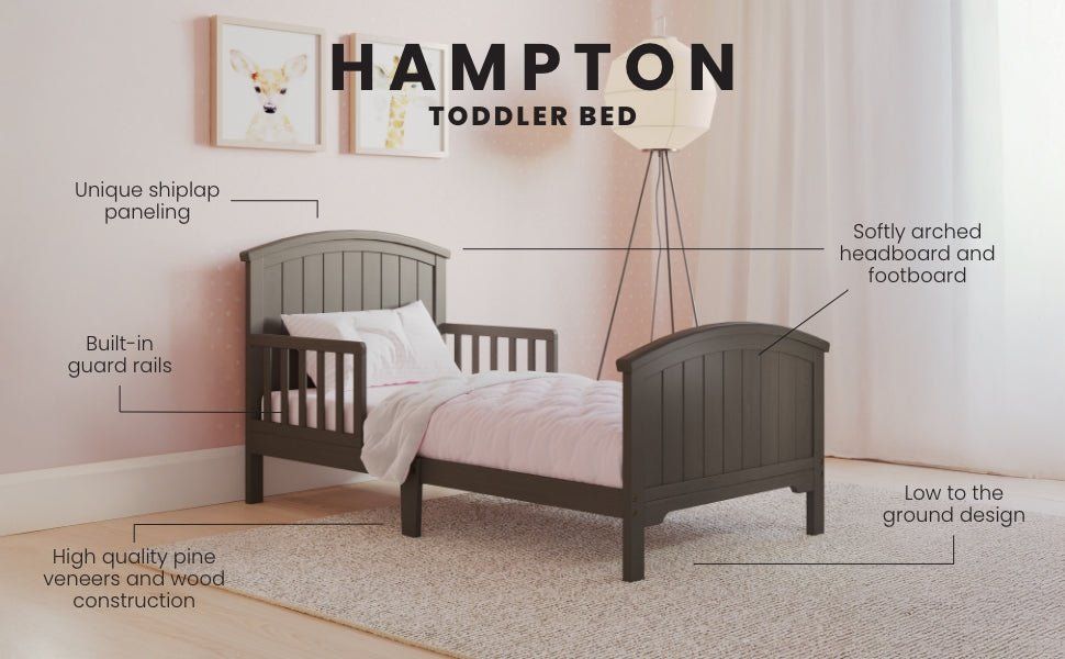 Hampton Toddler Bed, Dapper Gray