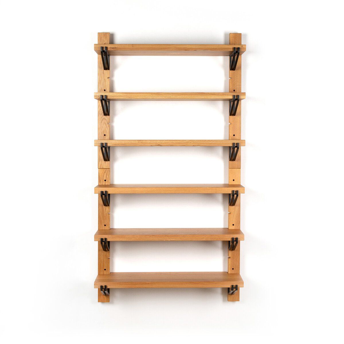 Pivott Shelf Single Oak Veneer Storage with Adjustable Shelves