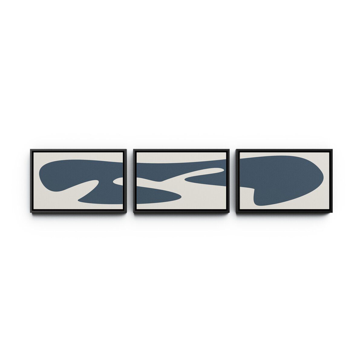 Organic Curves 3 Triptych By Fh Art Studio