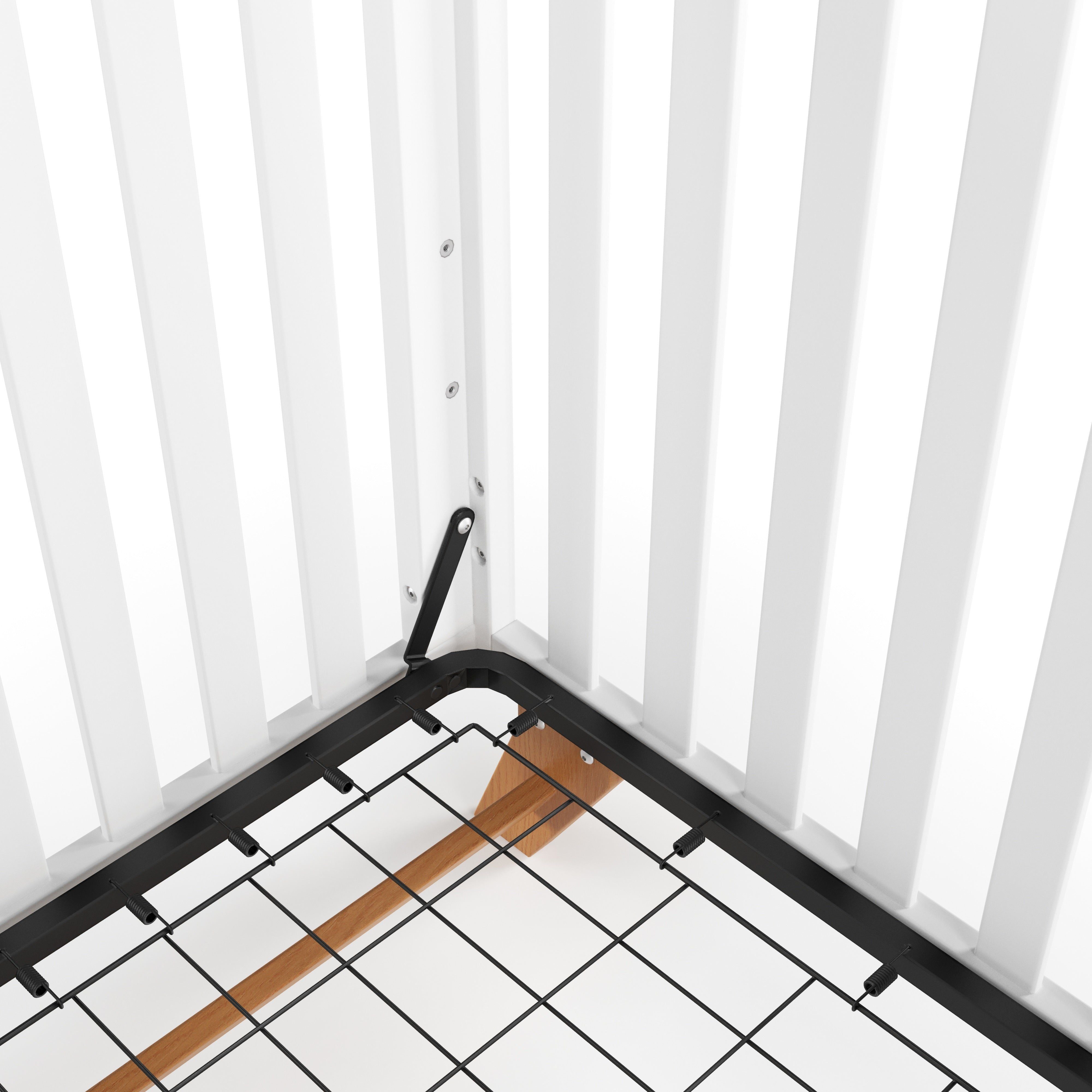 Soho 4-in-1 Convertible Crib, White/Natural