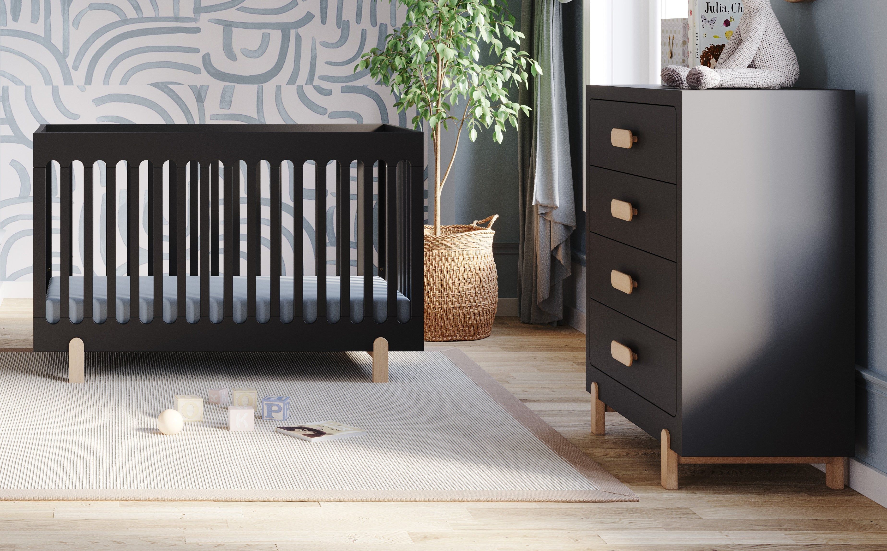 Park Heights 4-in-1 Euro Crib - Caviar Black