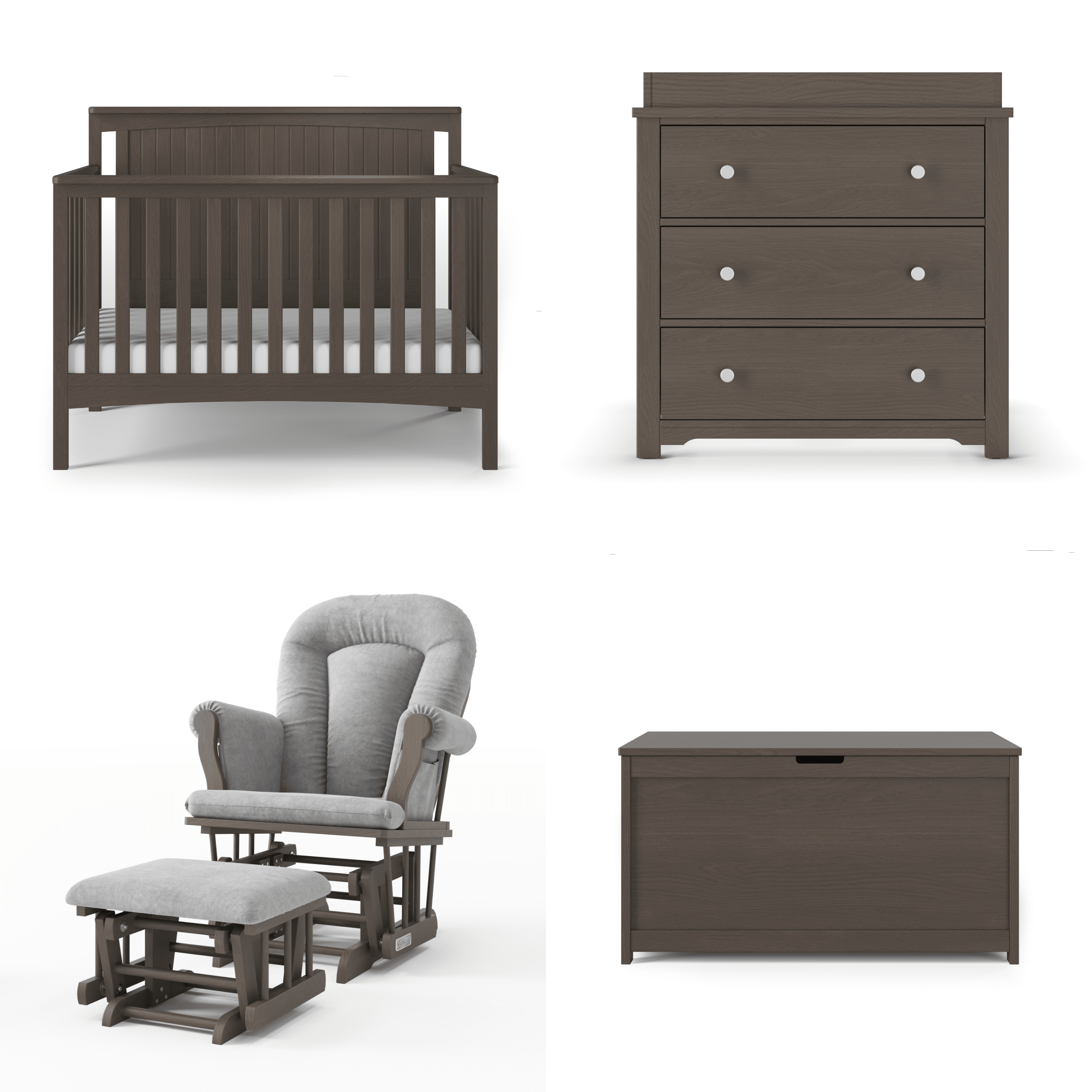 Scout 4-in-1 Convertible Crib, Dapper Gray