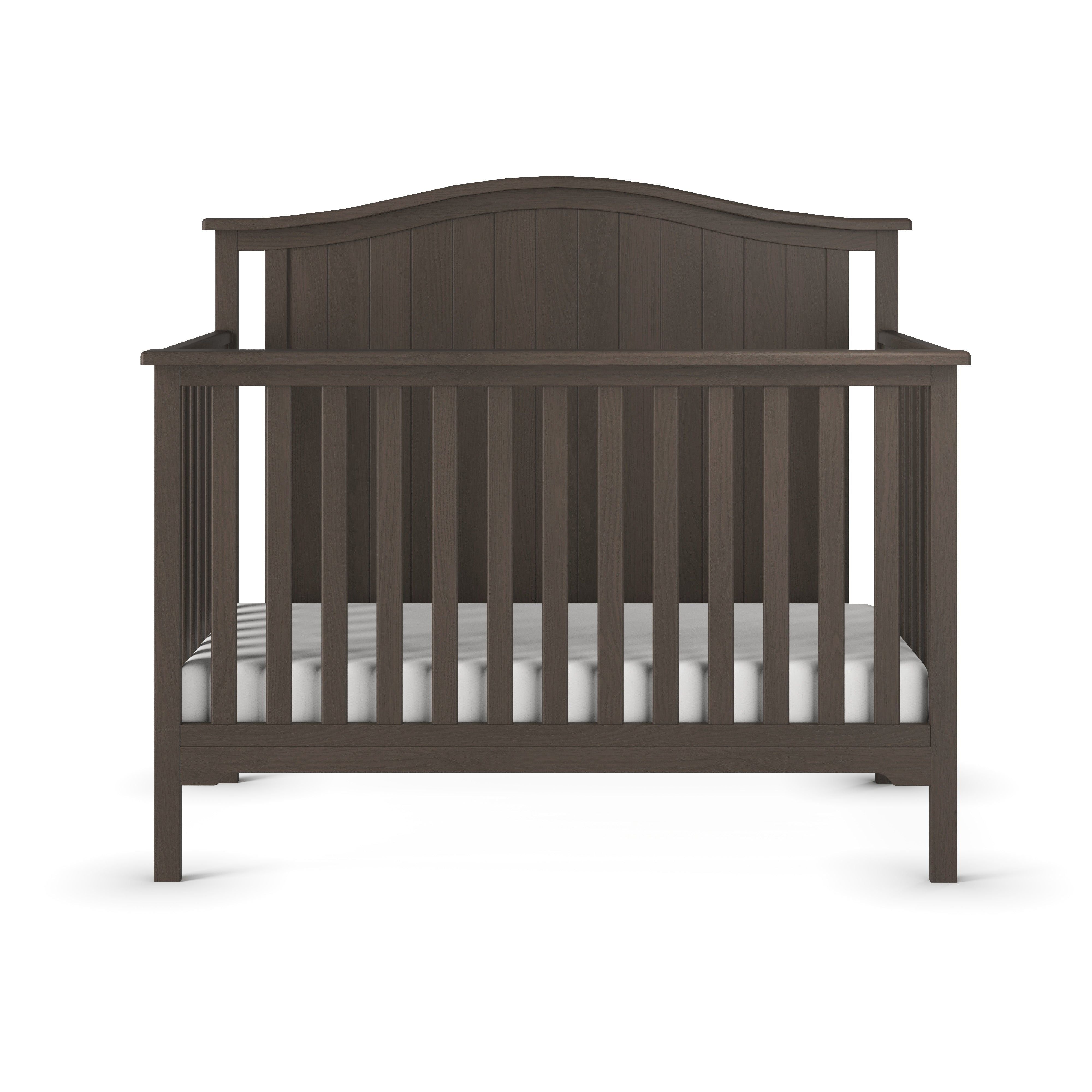 Hampton Arch Top 4-in-1 Convertible Crib, Dapper Grey
