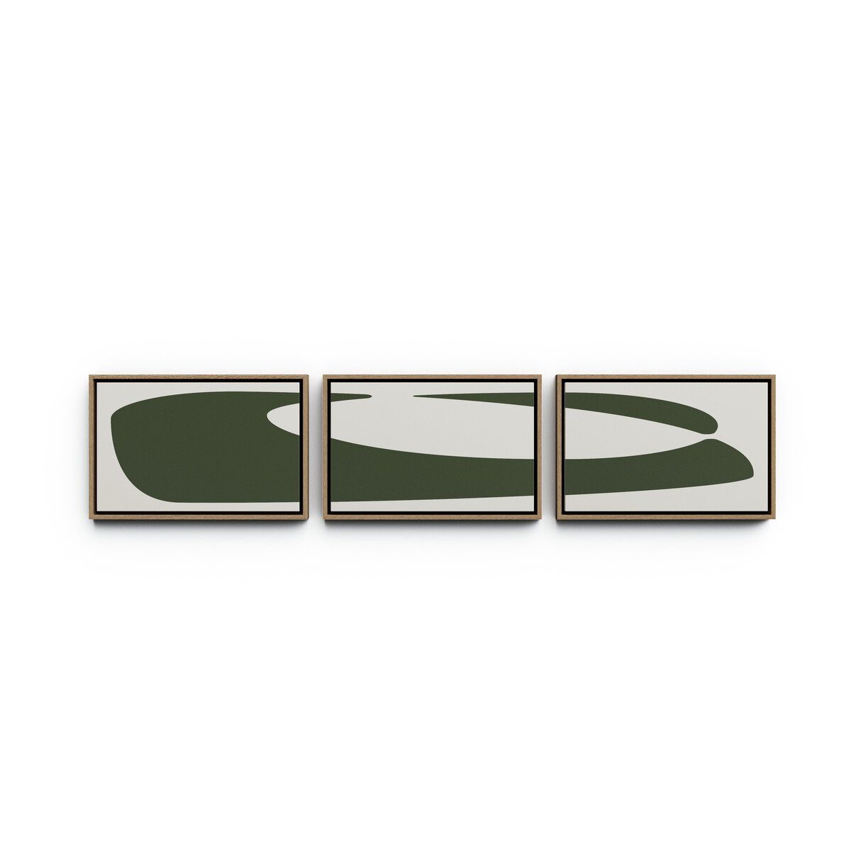 Organic Curves 2 Triptych By Fh Art Studio