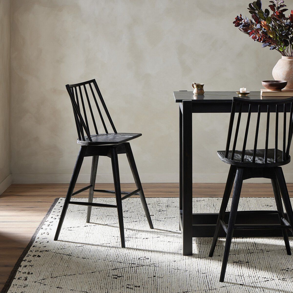 Lewis Swivel Bar + Counter Stool