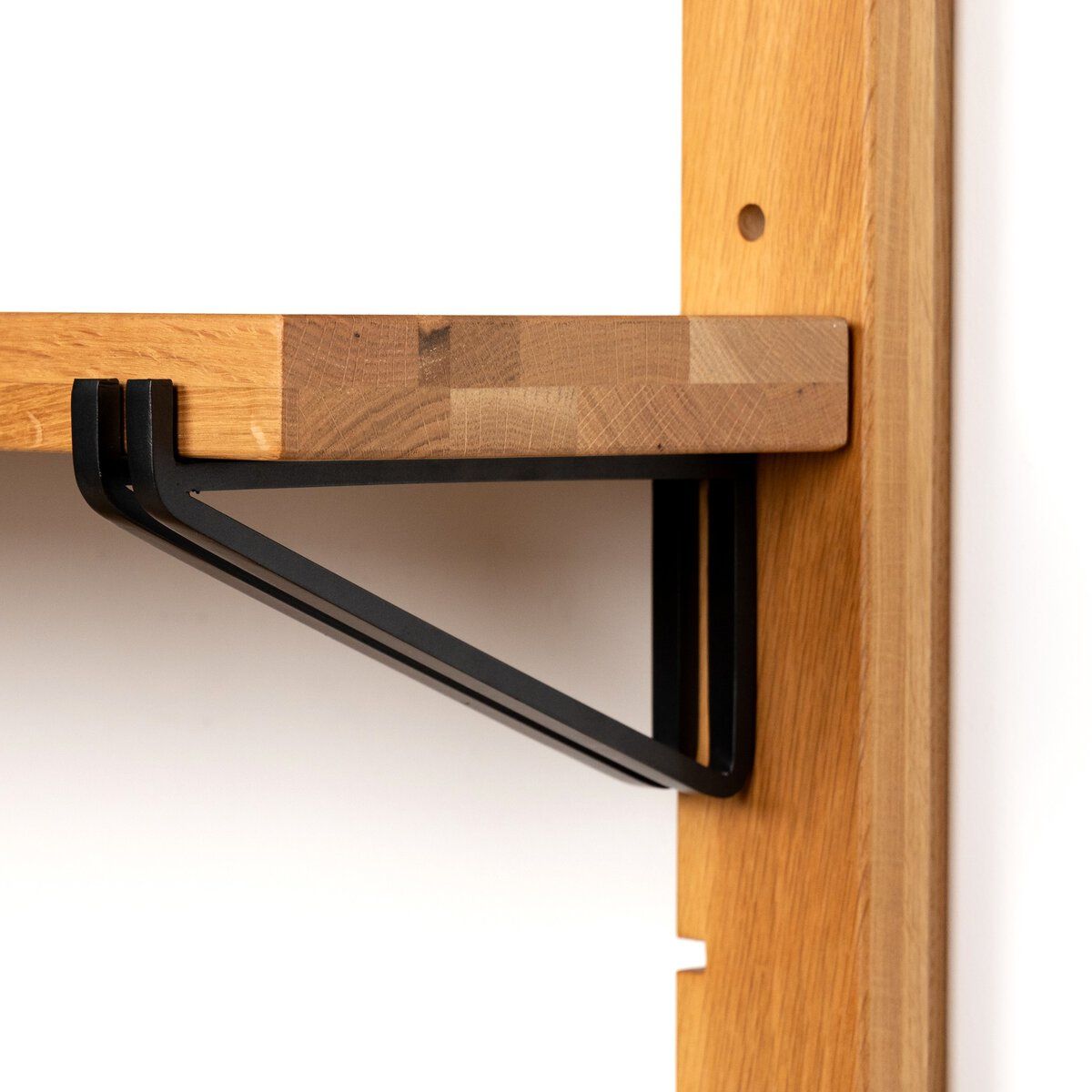 Pivott Shelf Single Oak Veneer Storage with Adjustable Shelves