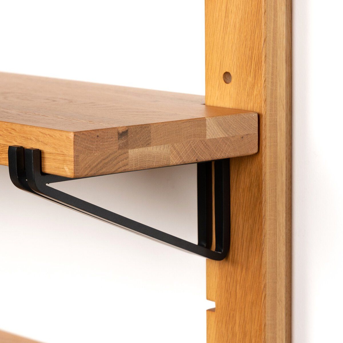 Pivott Shelf Single Oak Veneer Storage with Adjustable Shelves