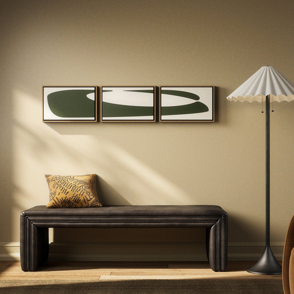 Organic Curves 2 Triptych By Fh Art Studio
