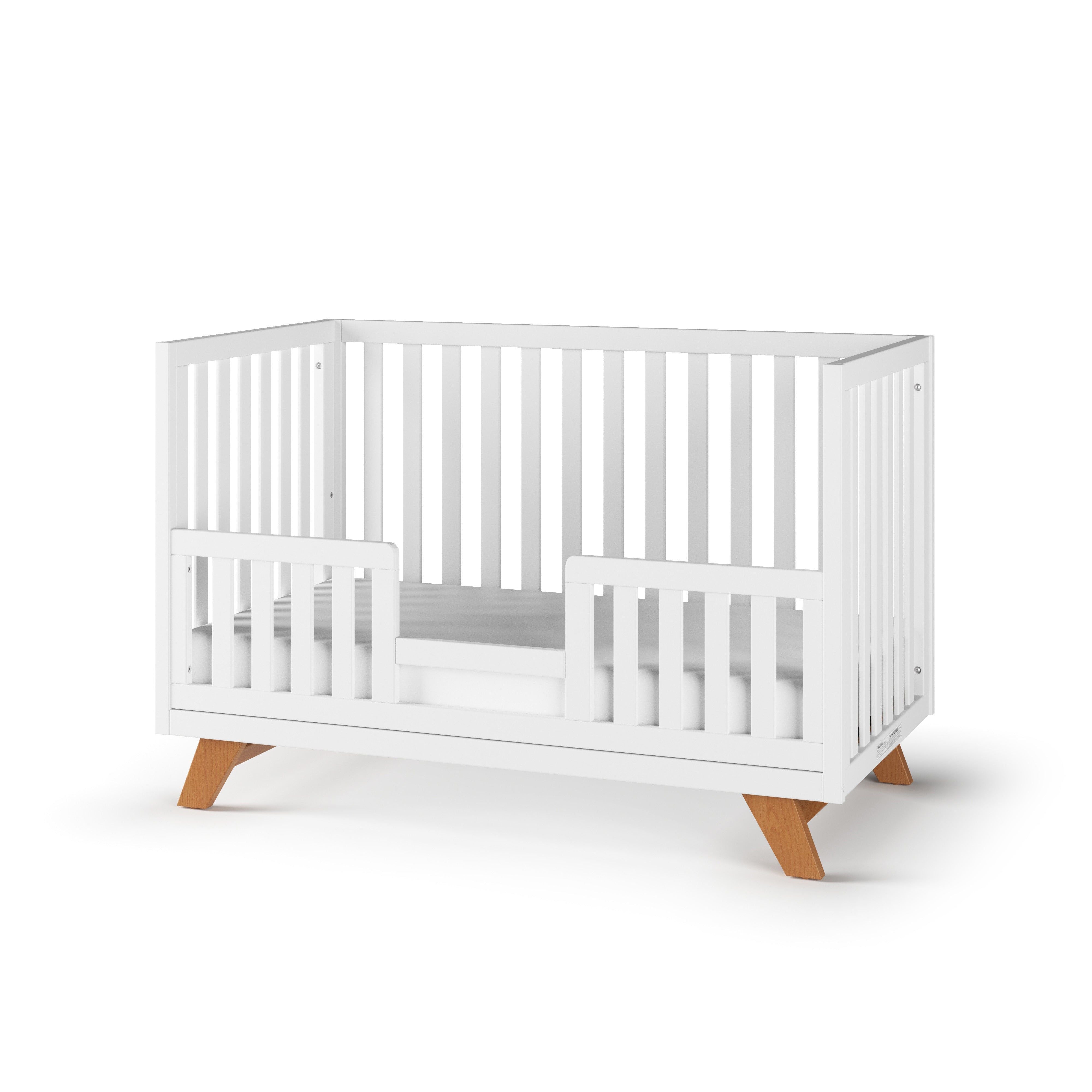 Soho 4-in-1 Convertible Crib, White/Natural