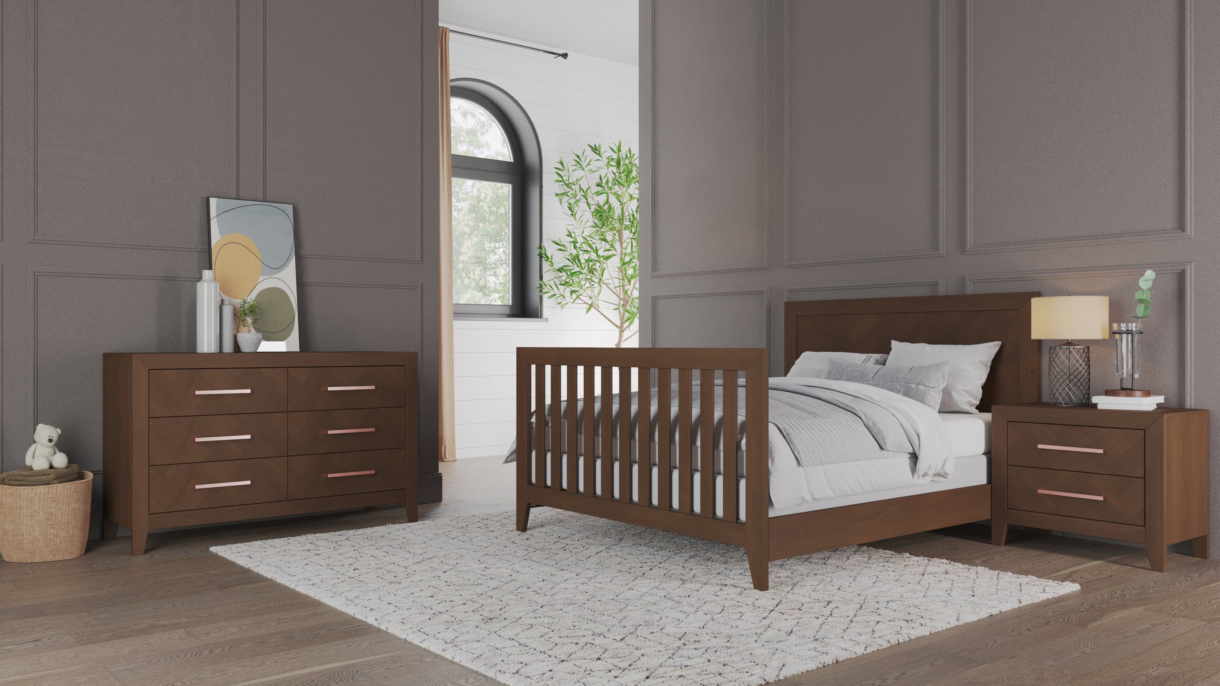 Kieran 4-in-1 Convertible Crib, Toasted Chestnut