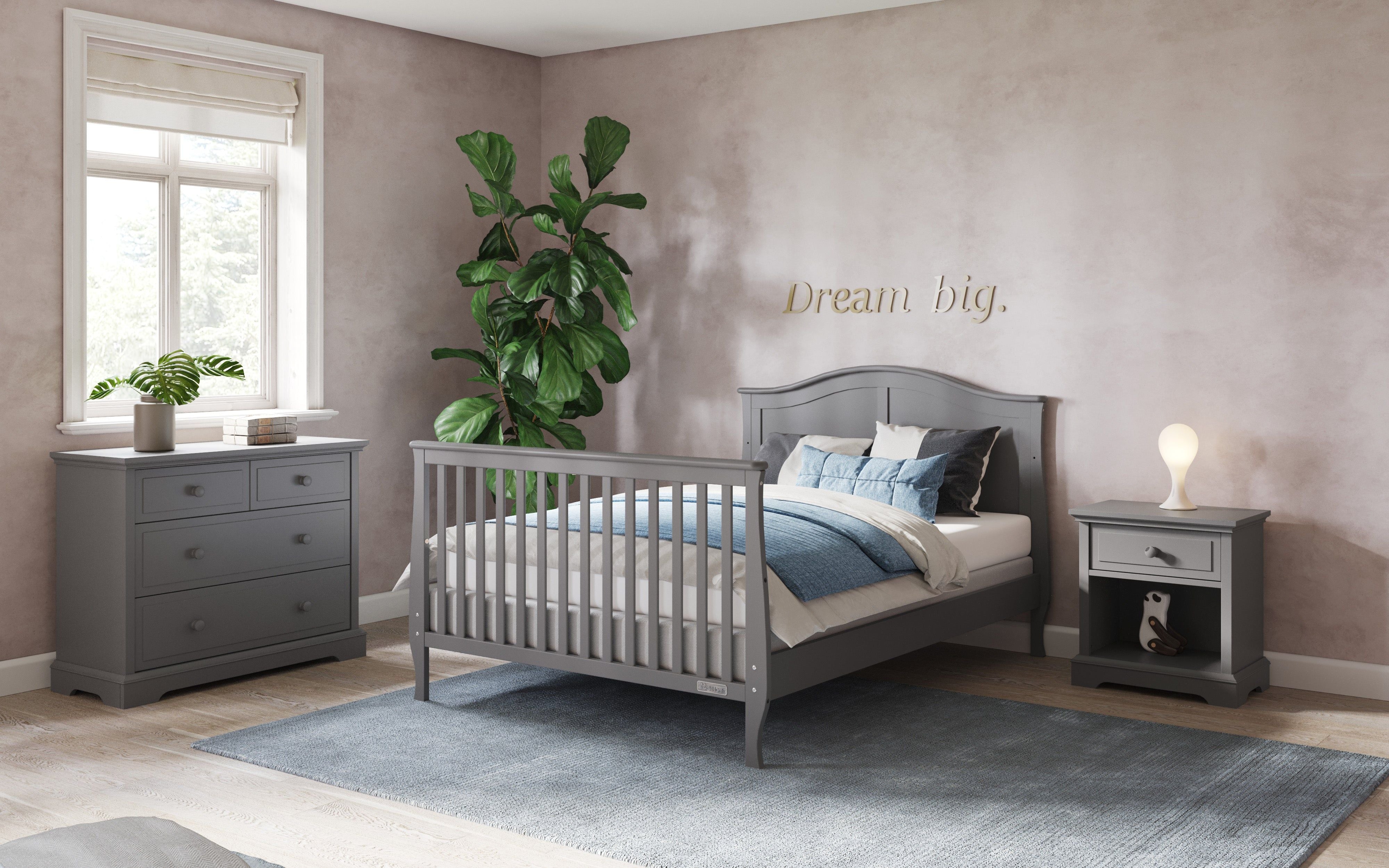 Camden 4-in-1 Convertible Crib, Cool Grey