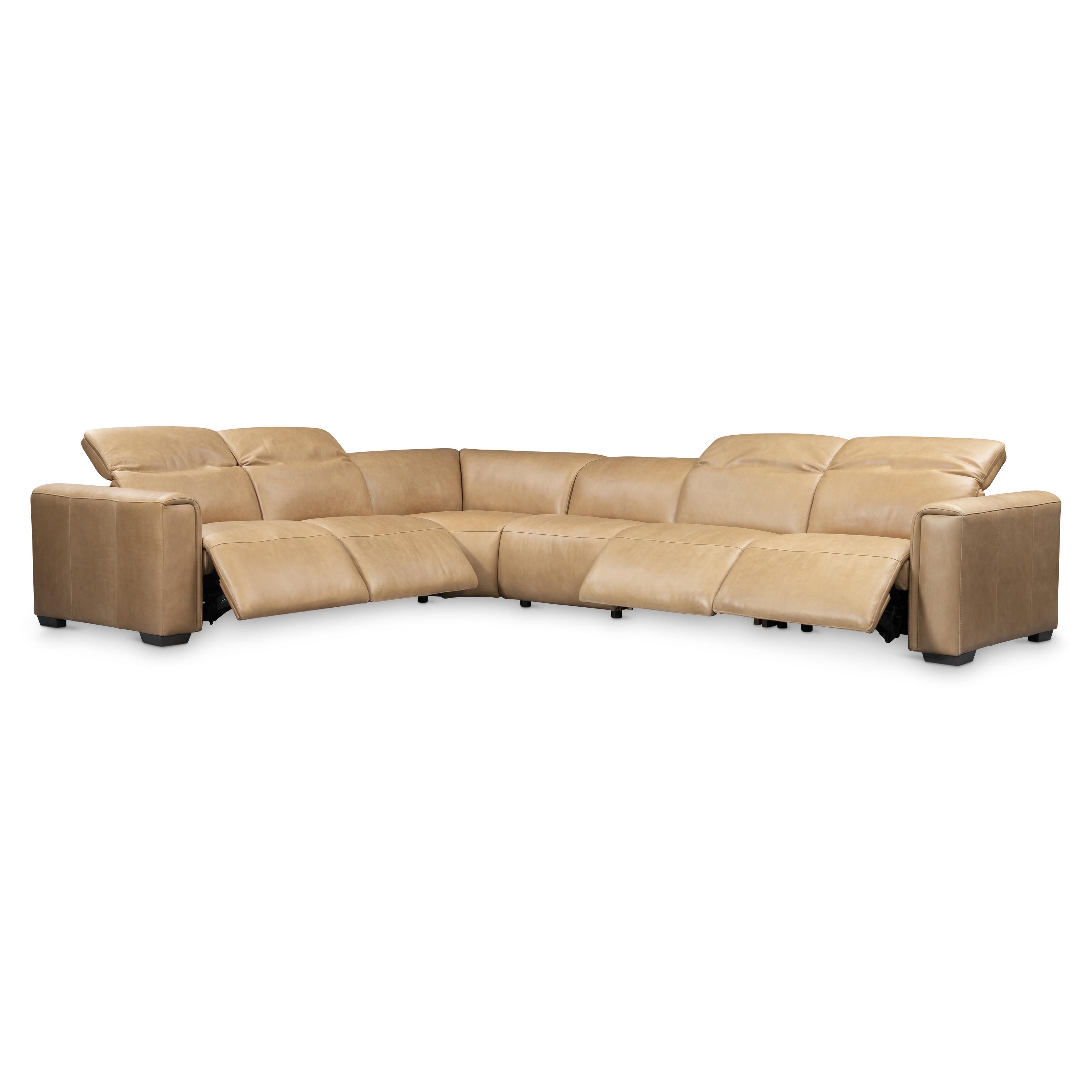 Bernhardt Furniture – Billings Leather Power Motion Sectional