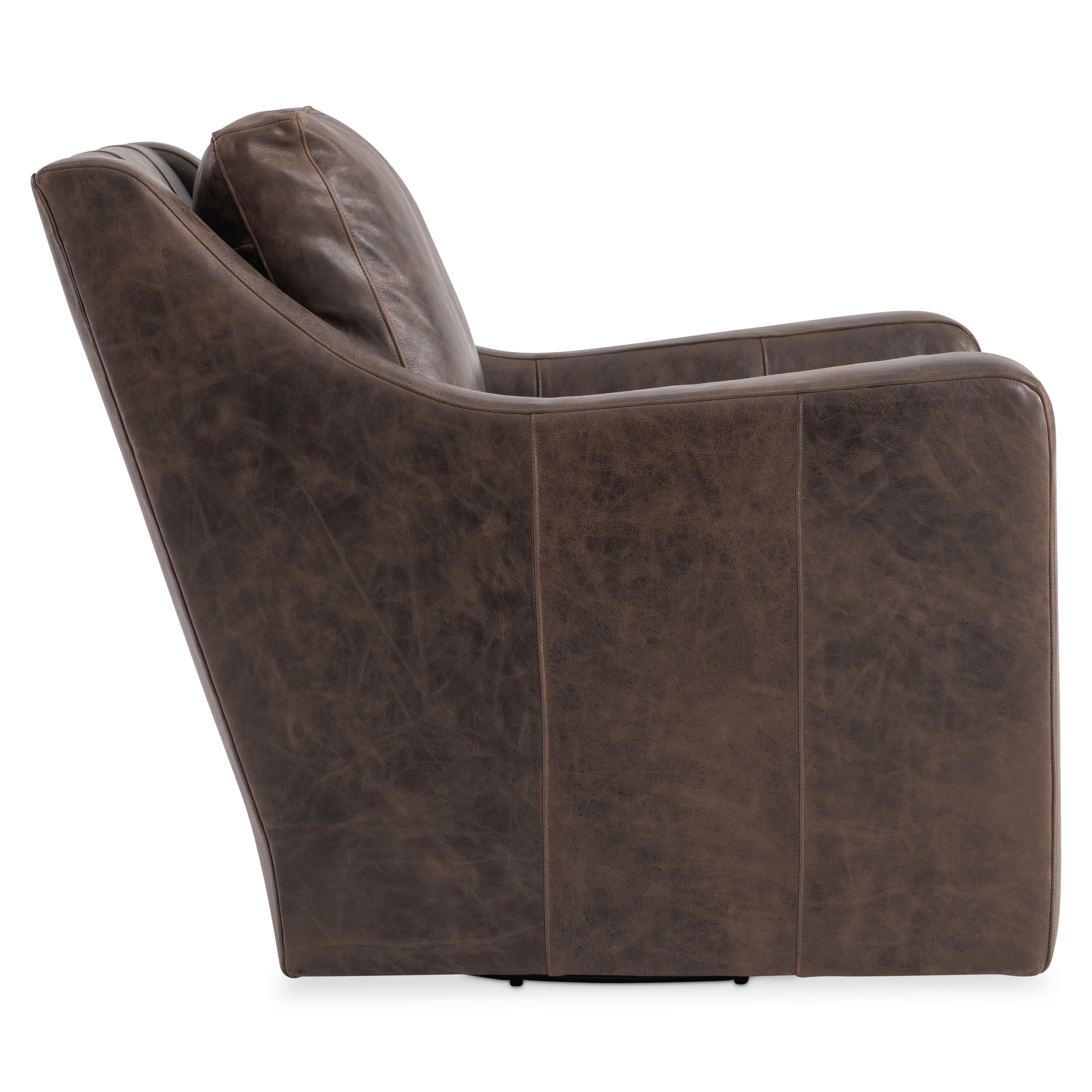 Bernhardt Furniture Ventura Leather Swivel Chair
