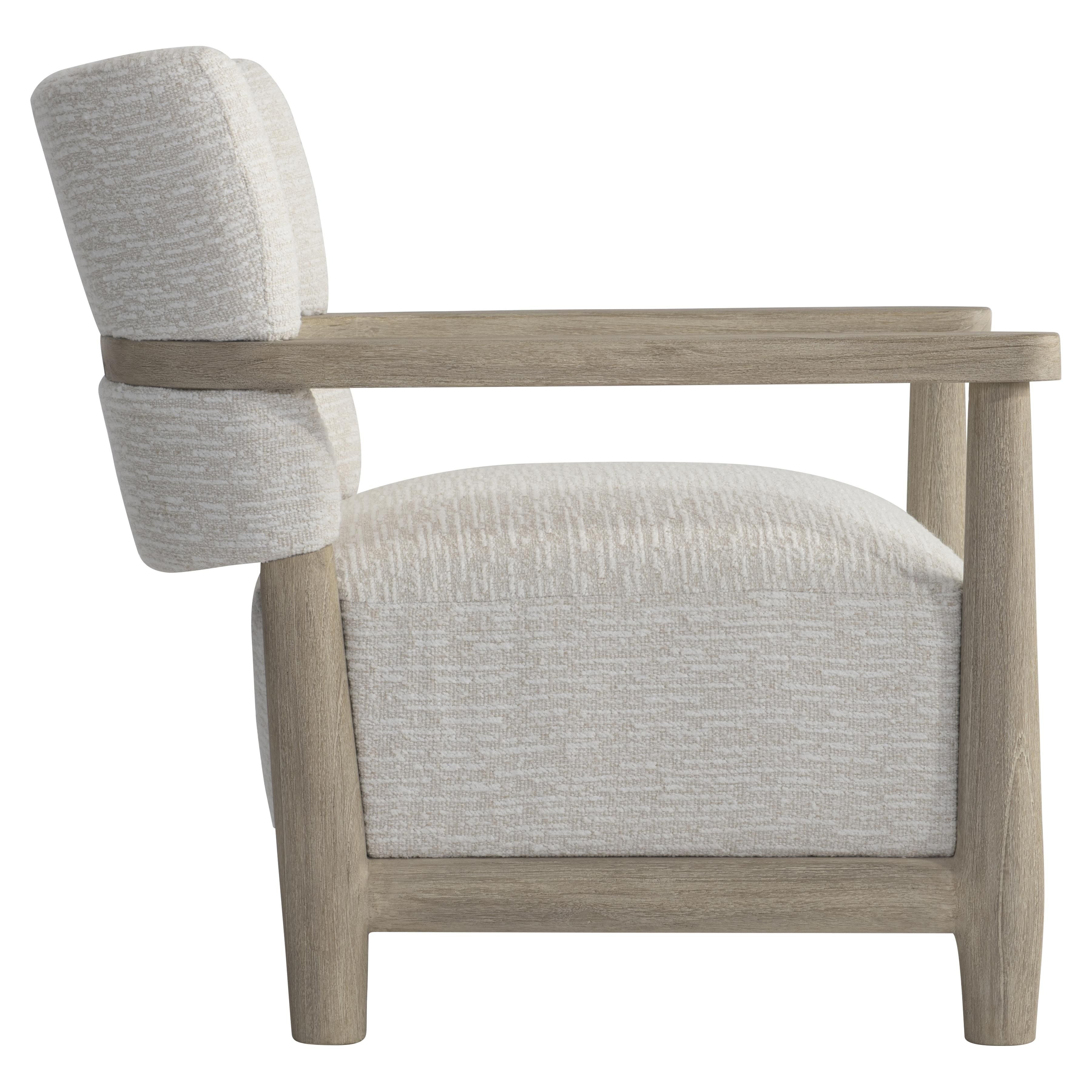 Bernhardt Layton Outdoor Chair with Teak Frame and Upholstered Back