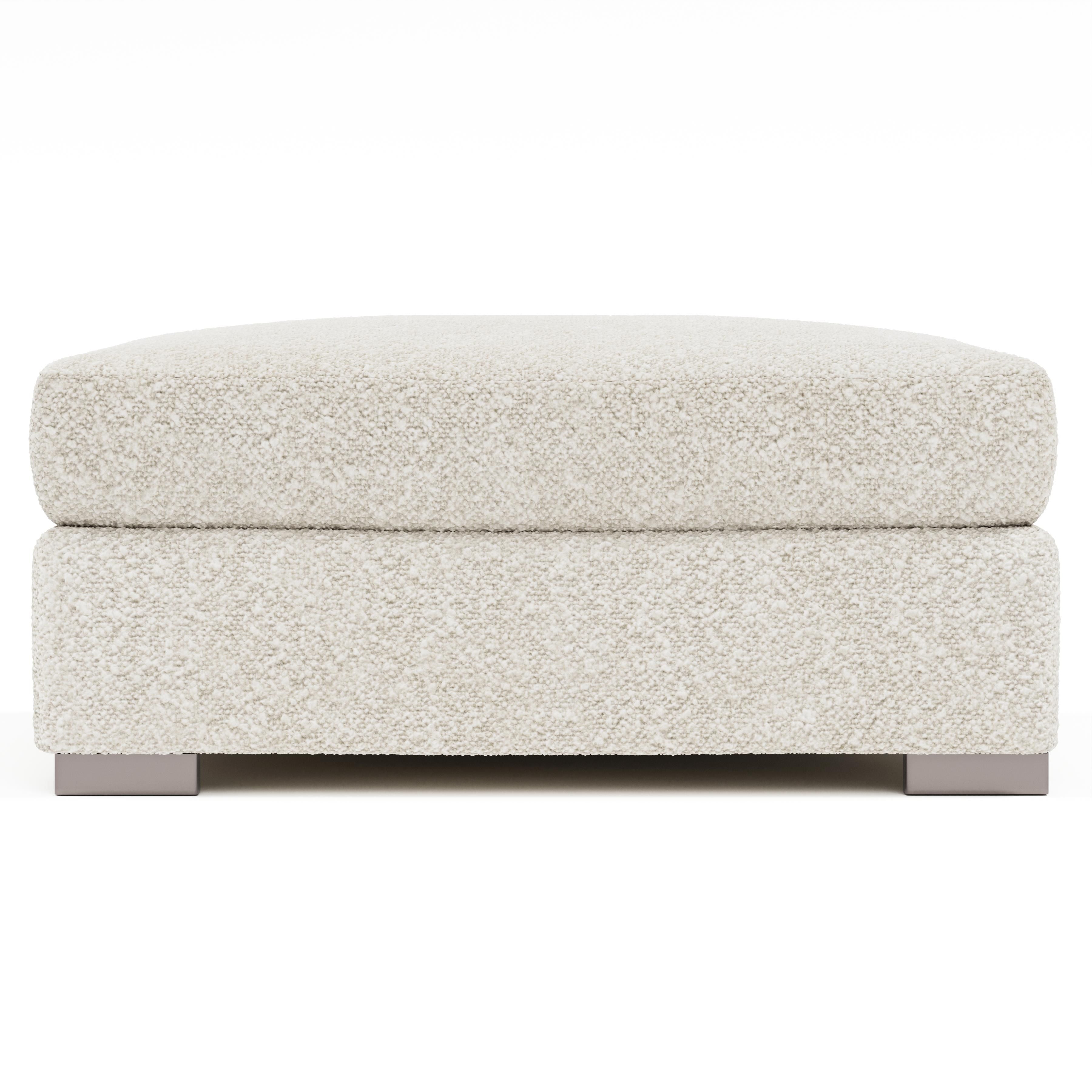 Bernhardt Furniture – Helena Fabric Bumper Ottoman Metal Foot