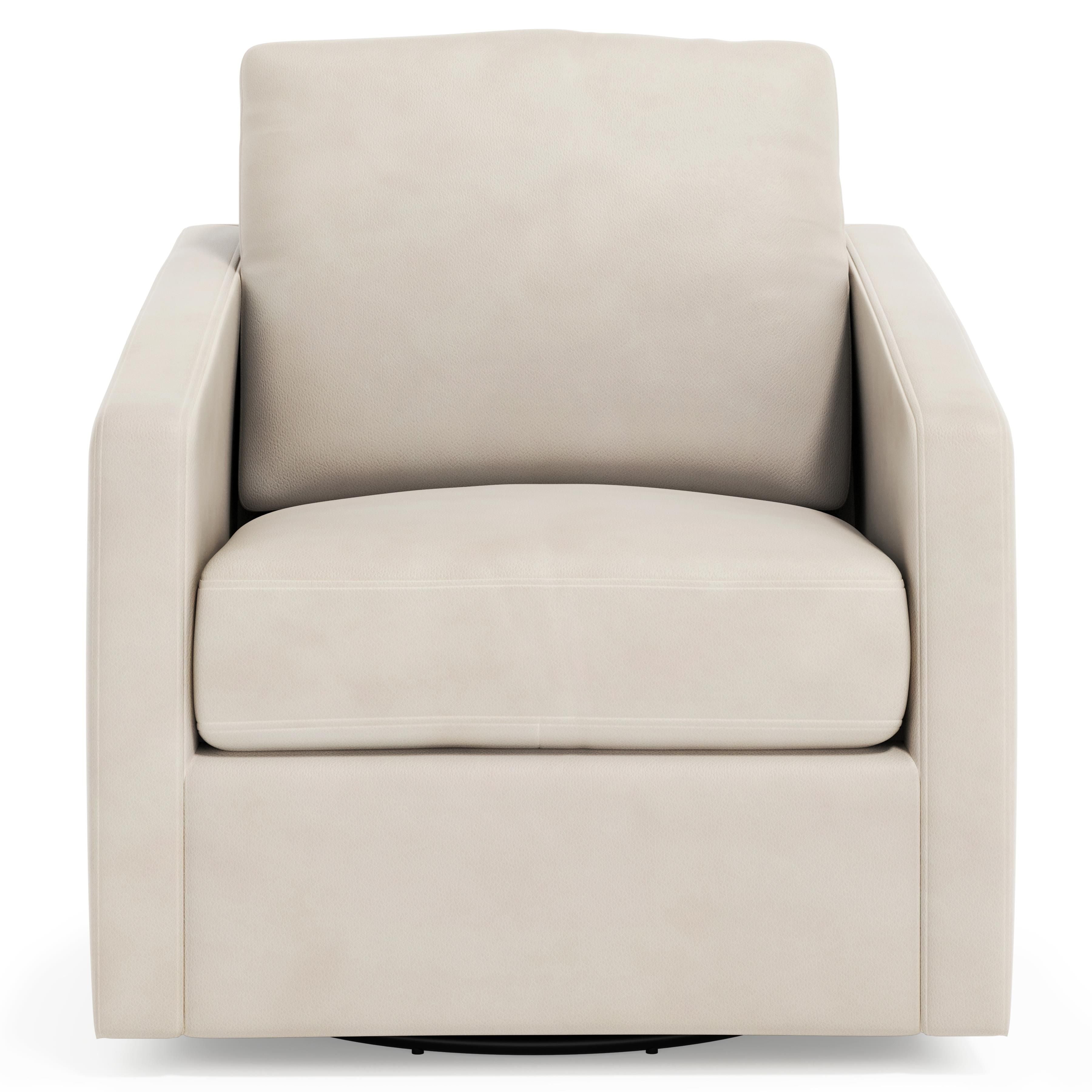 Bernhardt Landry Leather Swivel Chair