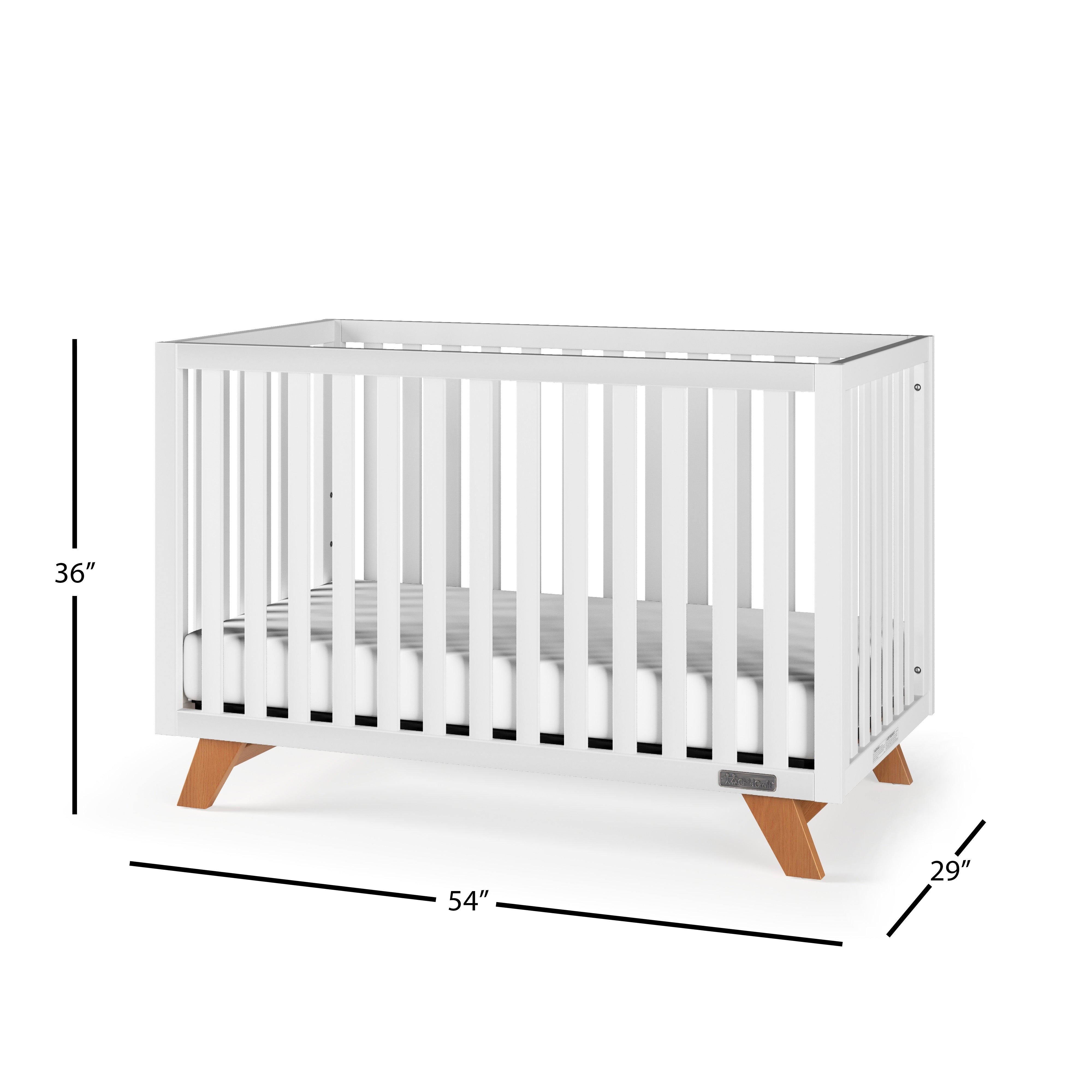 Soho 4-in-1 Convertible Crib, White/Natural