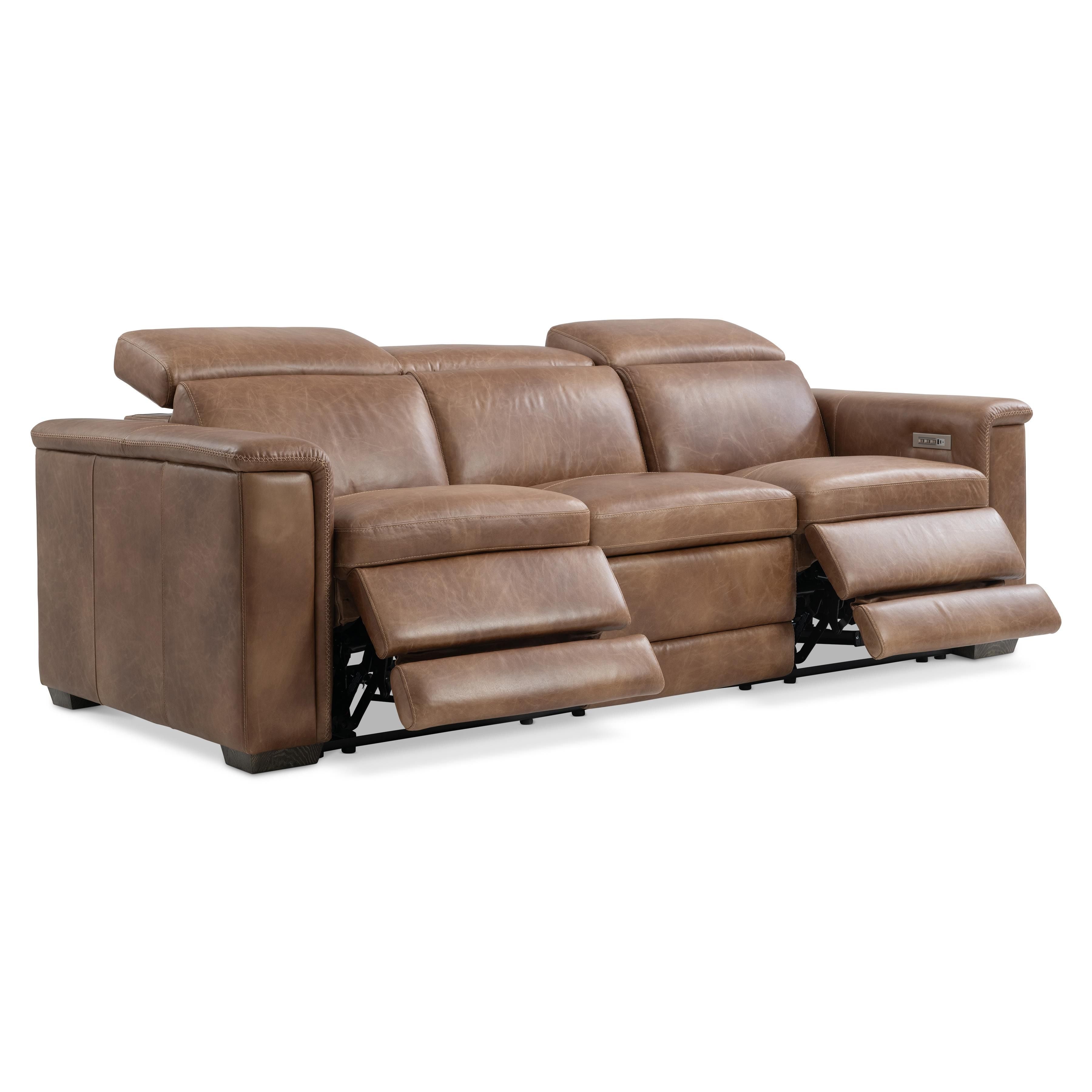 Bernhardt Furniture Lioni Leather Power Motion Sofa