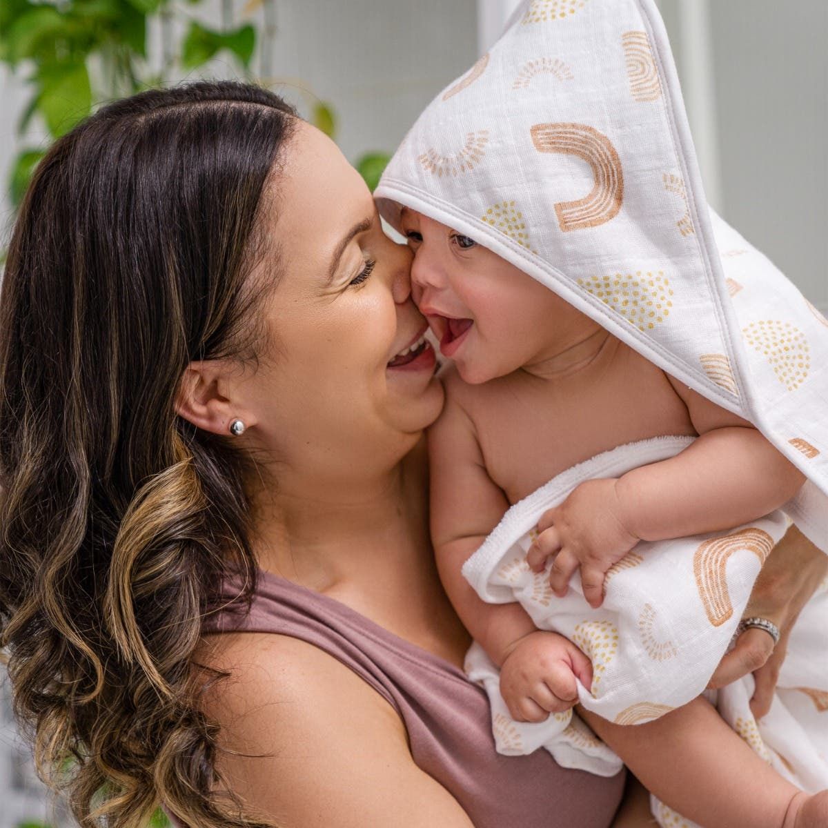 Boutique 100% Cotton Oversized Muslin Backed Towel + Washcloth Set