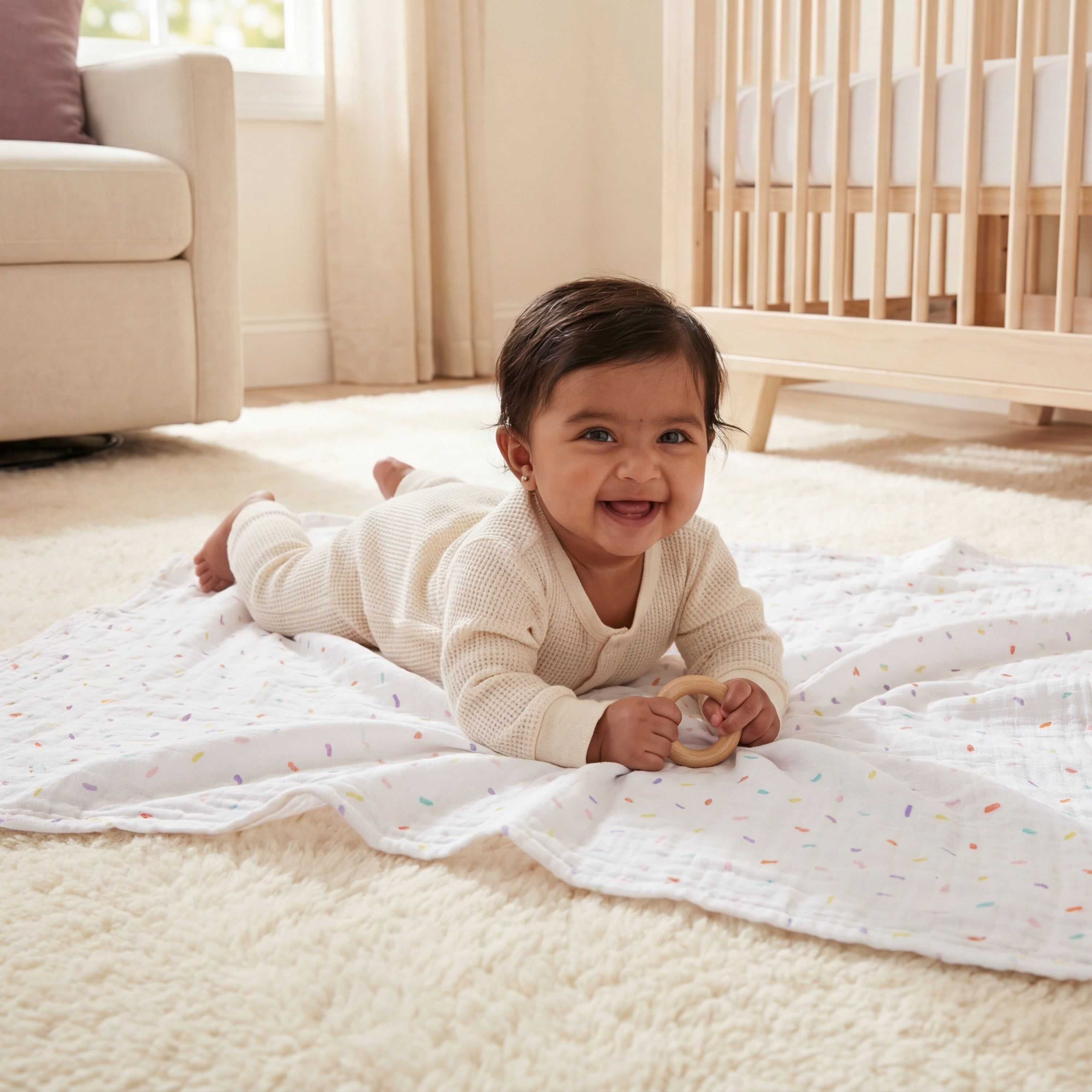 Essentials Cotton Muslin Swaddle Blanket 4 Pack