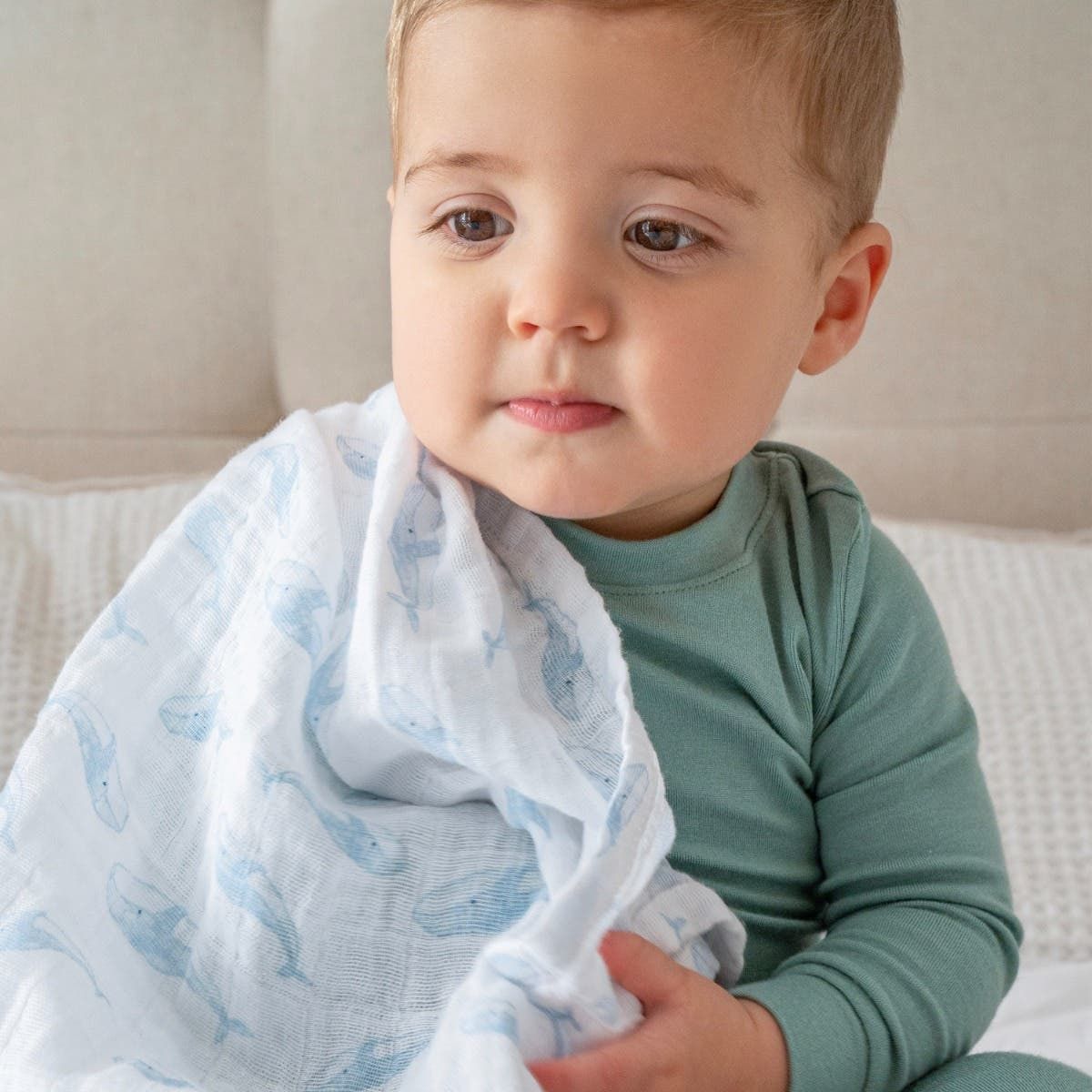 Organic Cotton Muslin Swaddle Blanket 2 Pack
