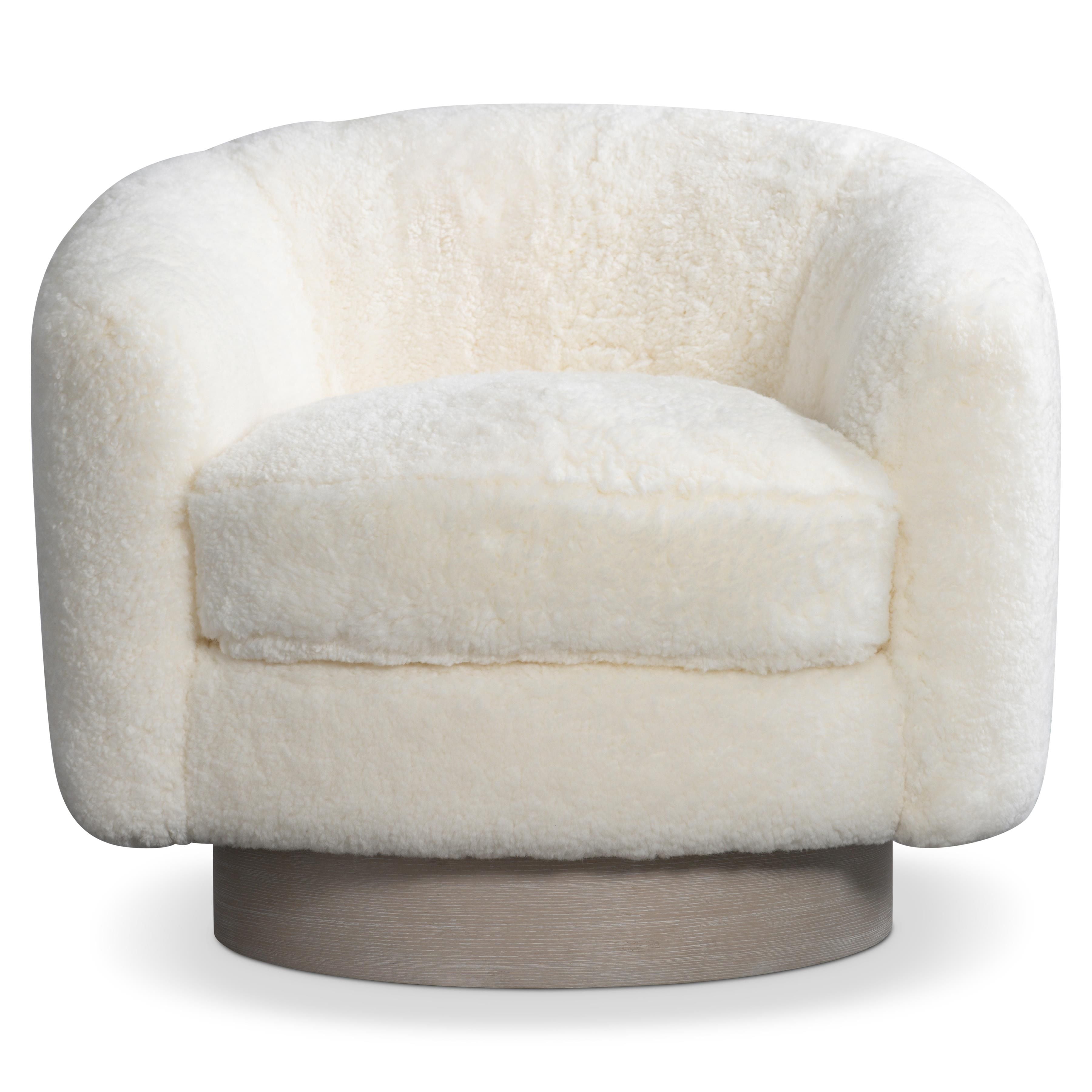 Bernhardt Furniture – Camino Shearling Swivel Chair