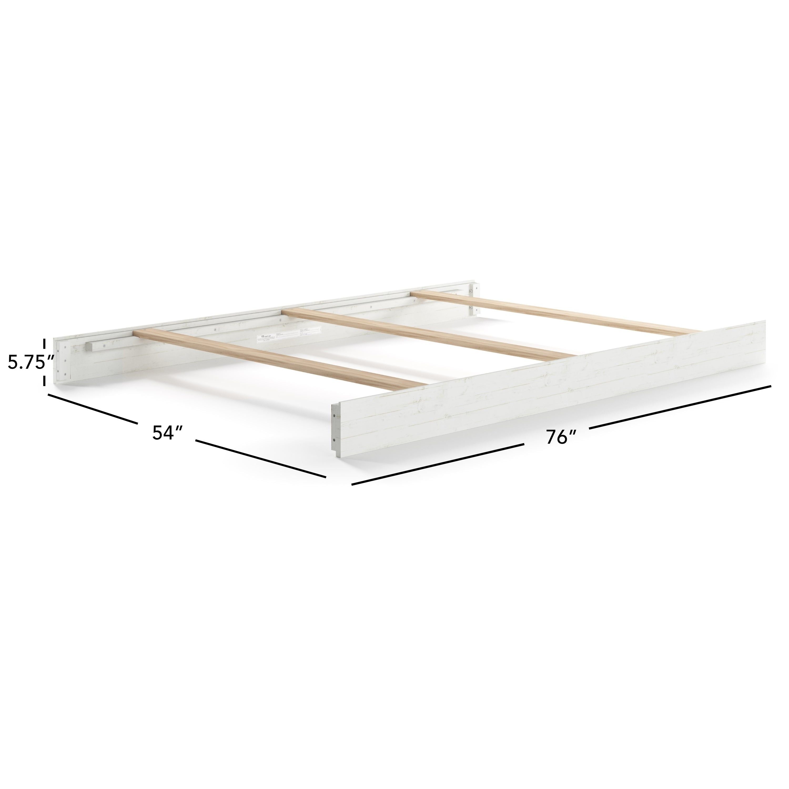 Halo Sleep Full-size Bed Rails in White/Brown Wood