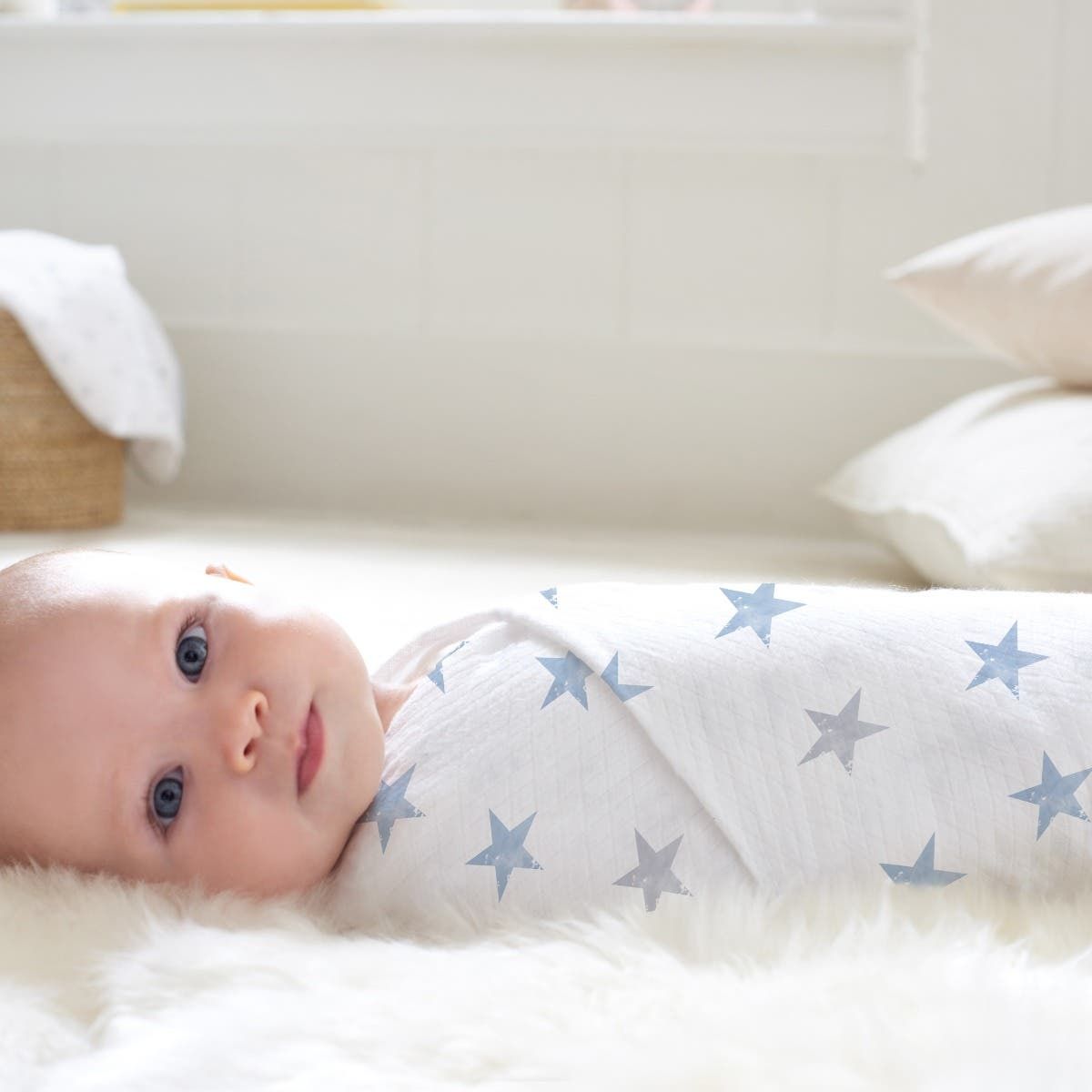 Essentials Cotton Muslin Swaddle Blanket 4 Pack
