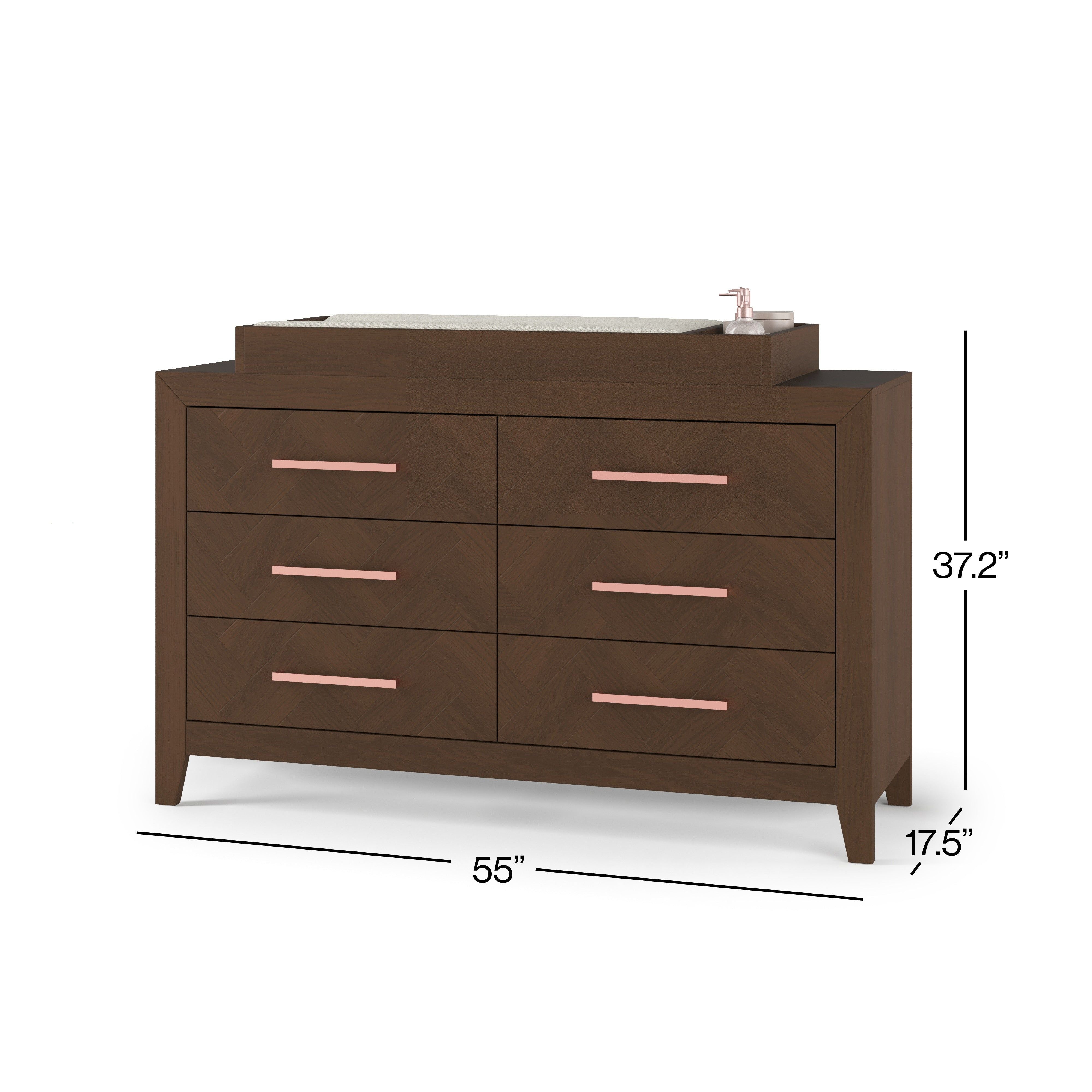 Kieran 6-Drawer Double Dresser, Toasted Chestnut
