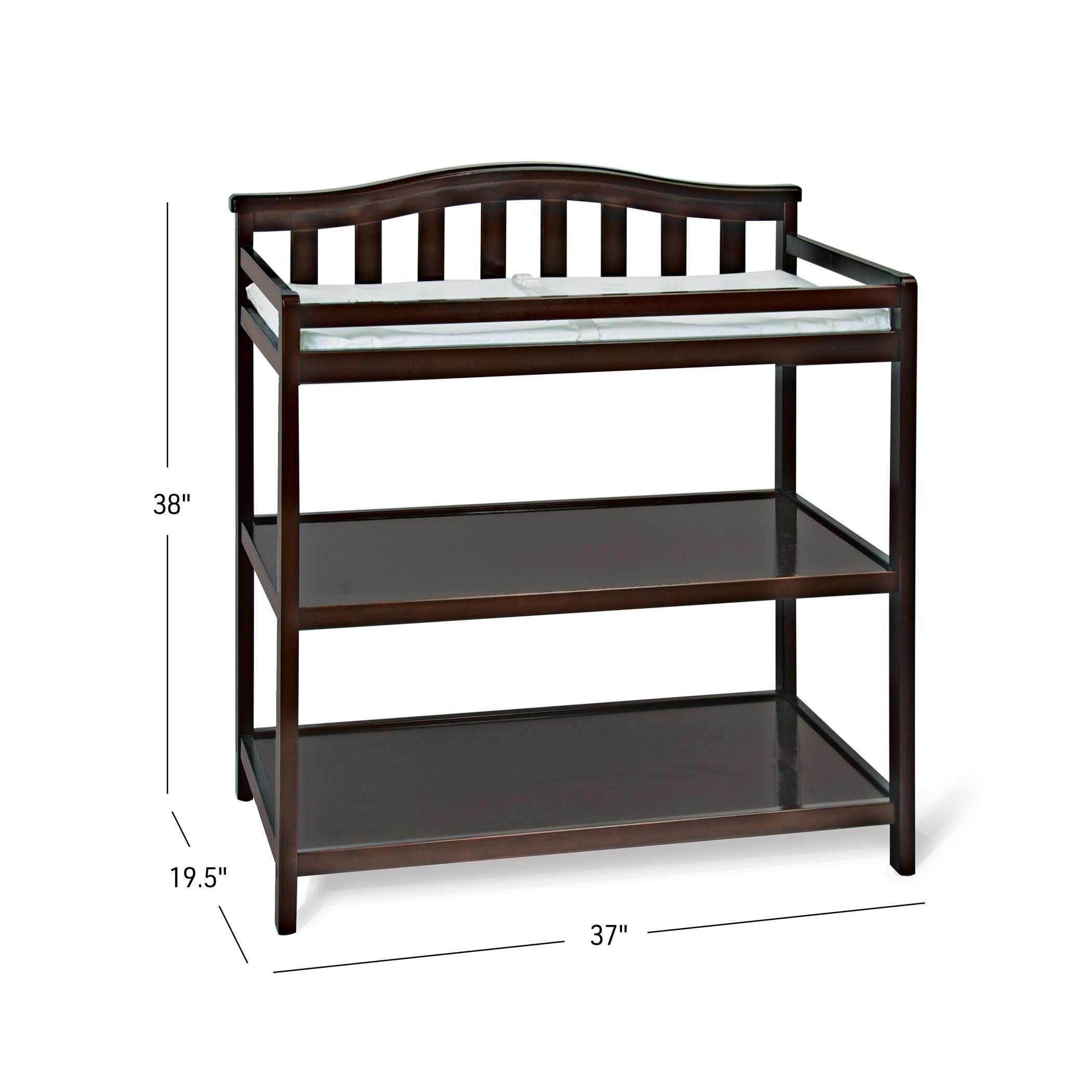 Arch Top Baby Changing Table, Jamocha