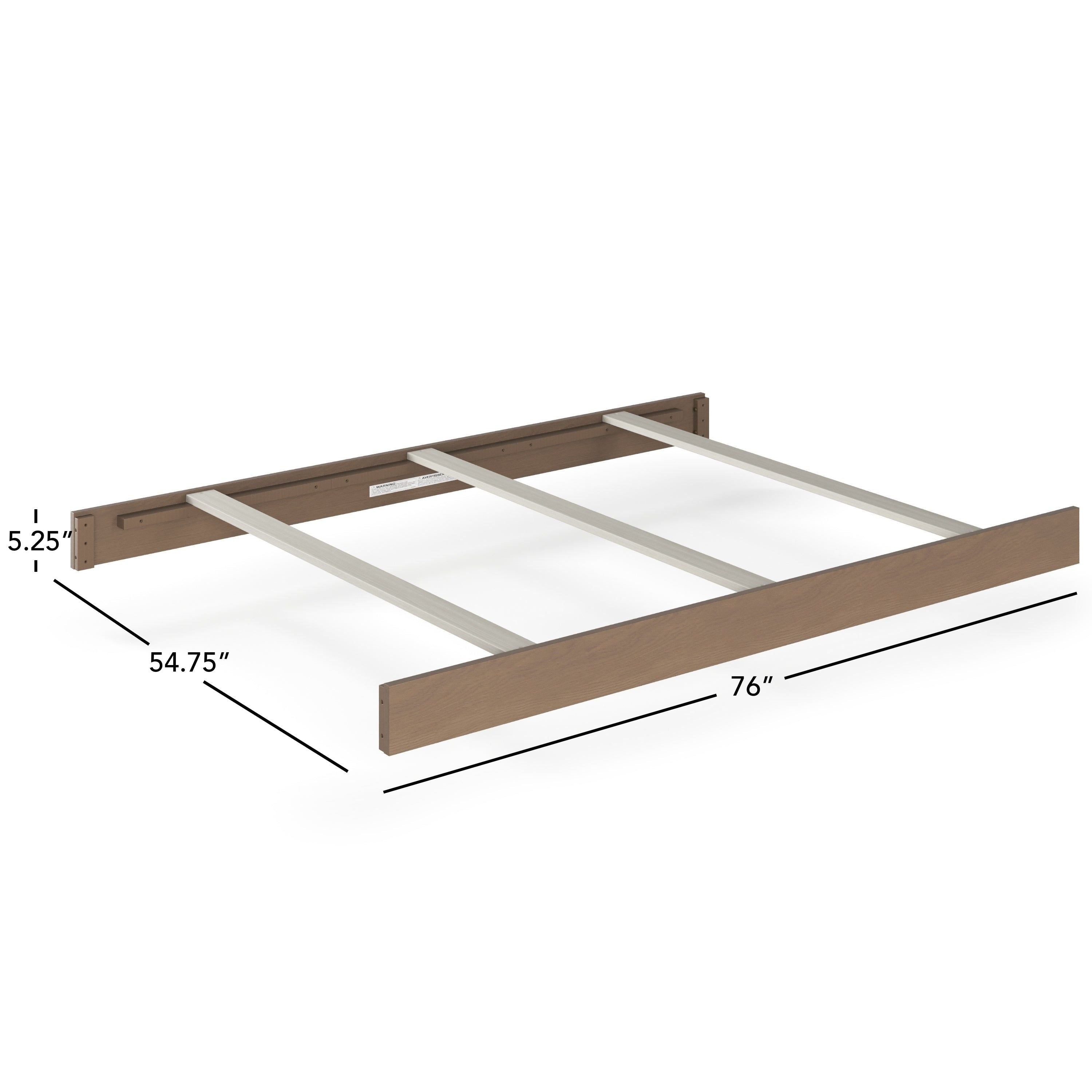 F06464 - Full-Size Bed Rail - Dusty Heather